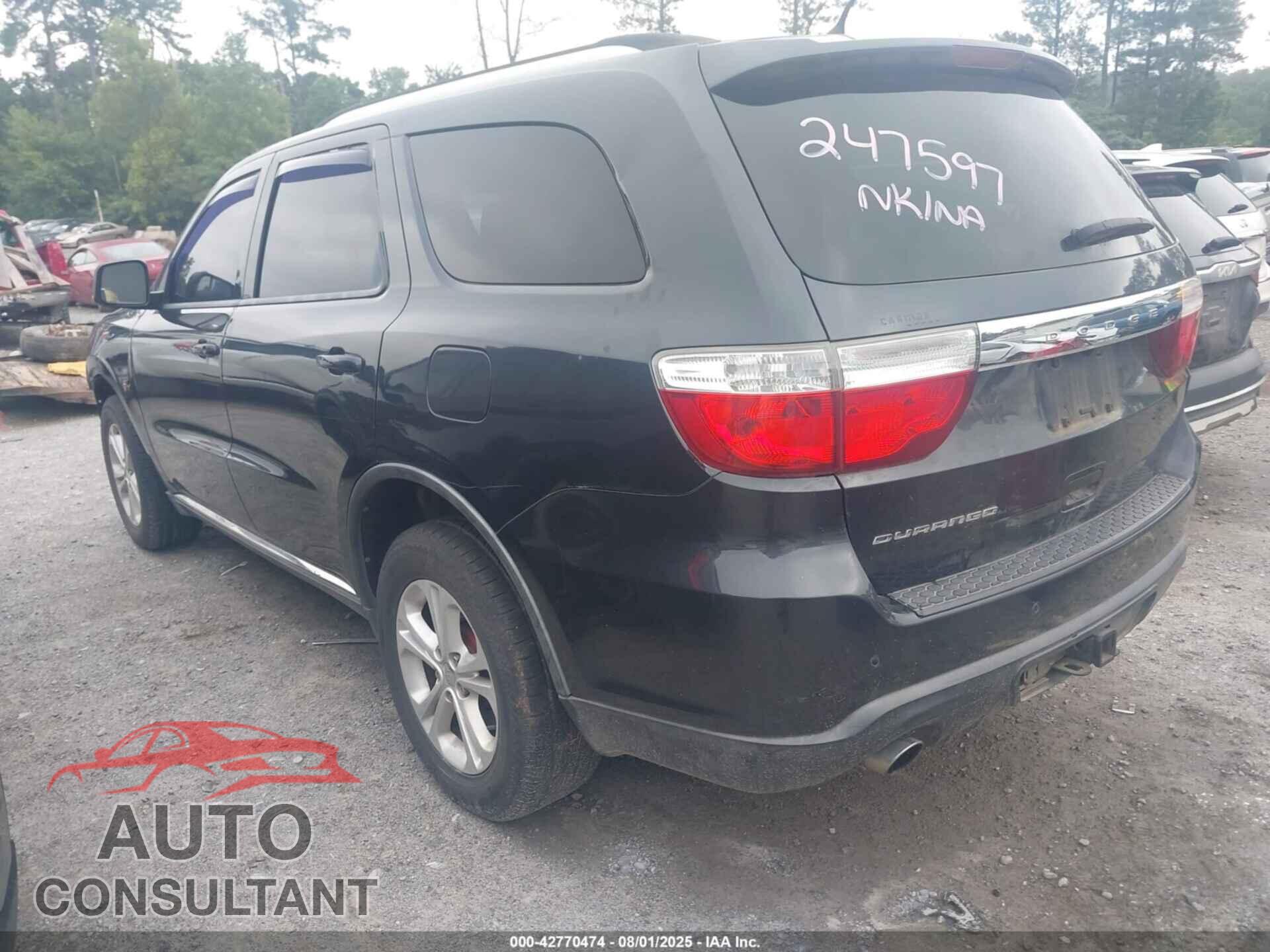 DODGE DURANGO 2012 - 1C4SDHDT7CC247597