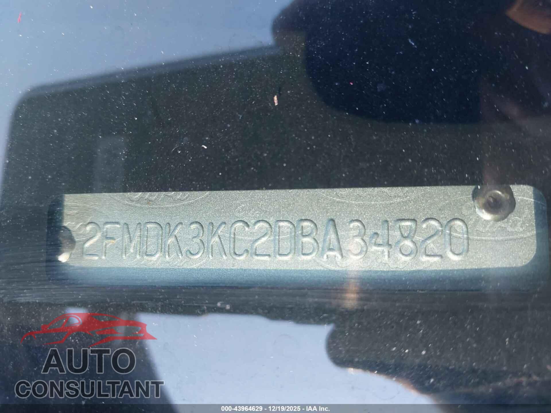 FORD EDGE 2013 - 2FMDK3KC2DBA34820