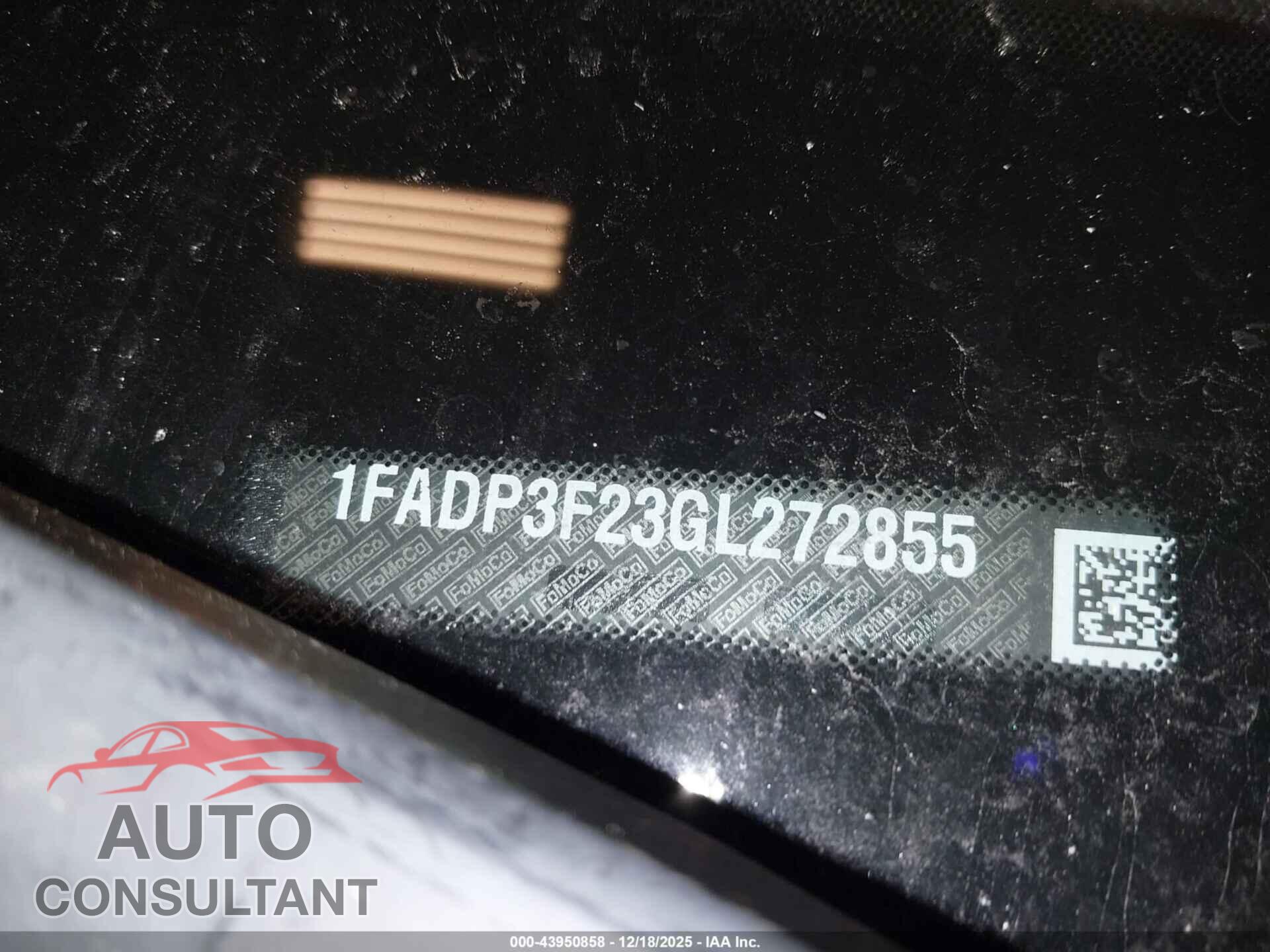 FORD FOCUS 2016 - 1FADP3F23GL272855
