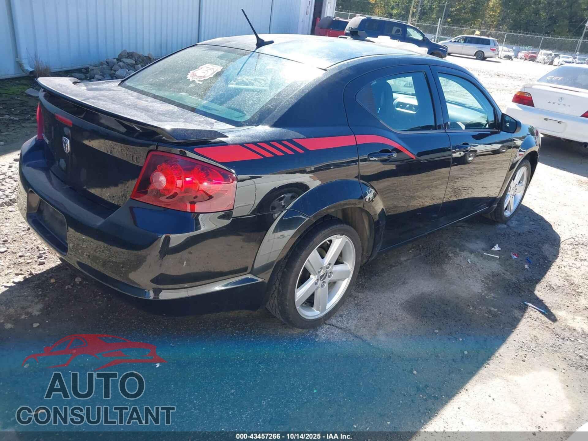 DODGE AVENGER 2013 - 1C3CDZAB7DN662144