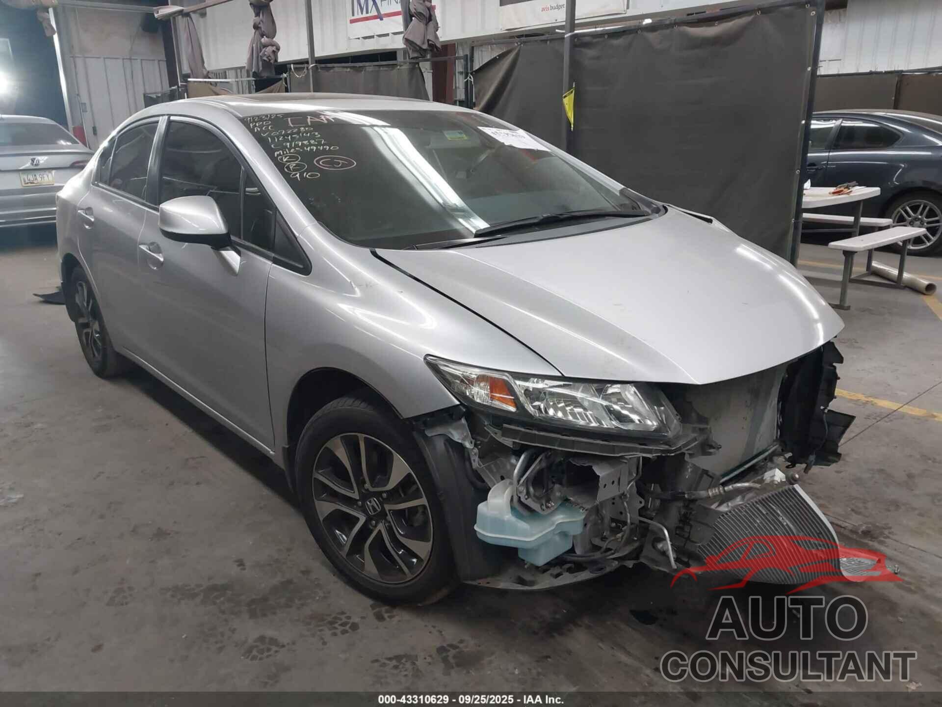 HONDA CIVIC 2013 - 19XFB2F82DE072280