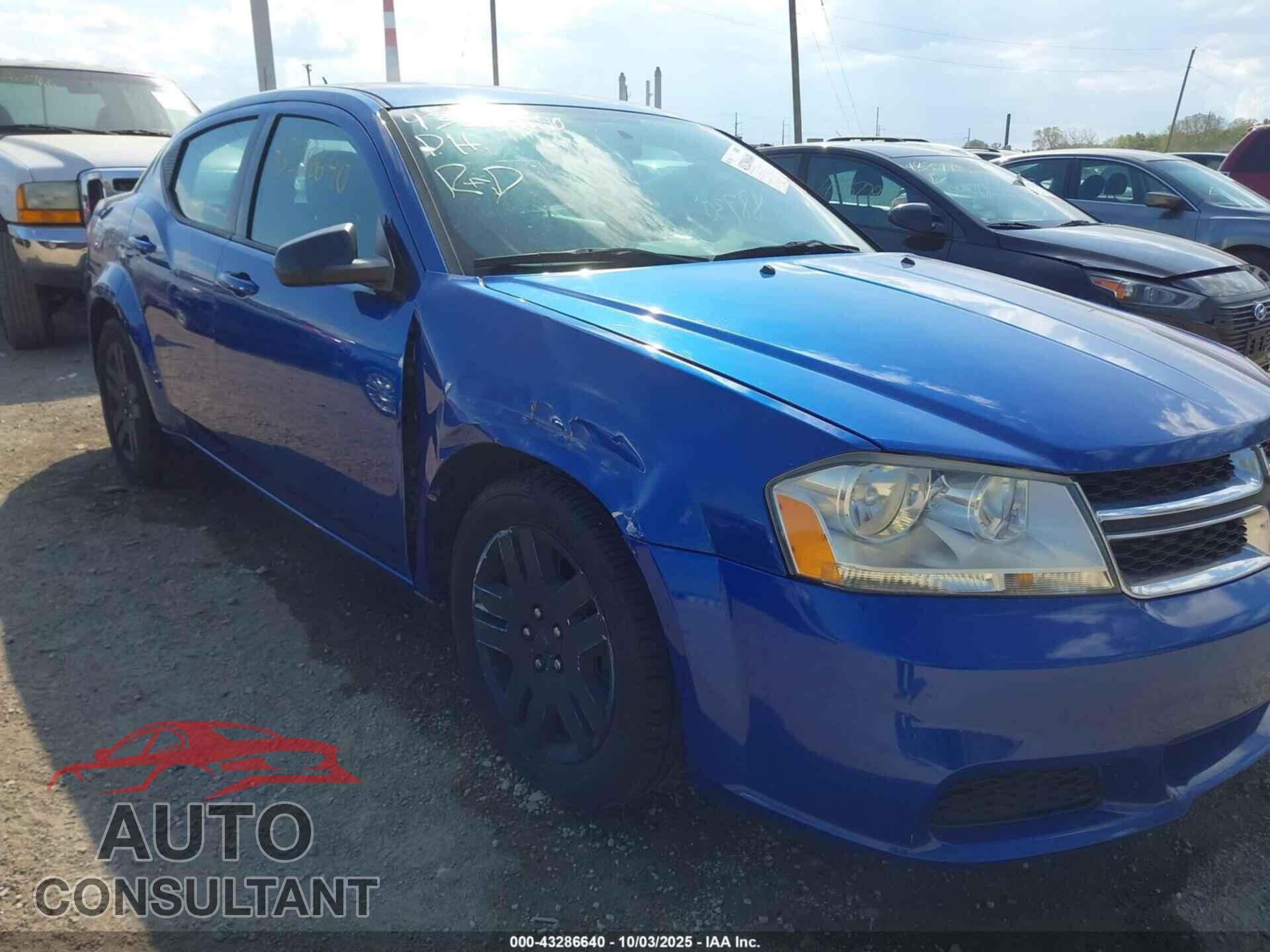 DODGE AVENGER 2013 - 1C3CDZAG7DN754253