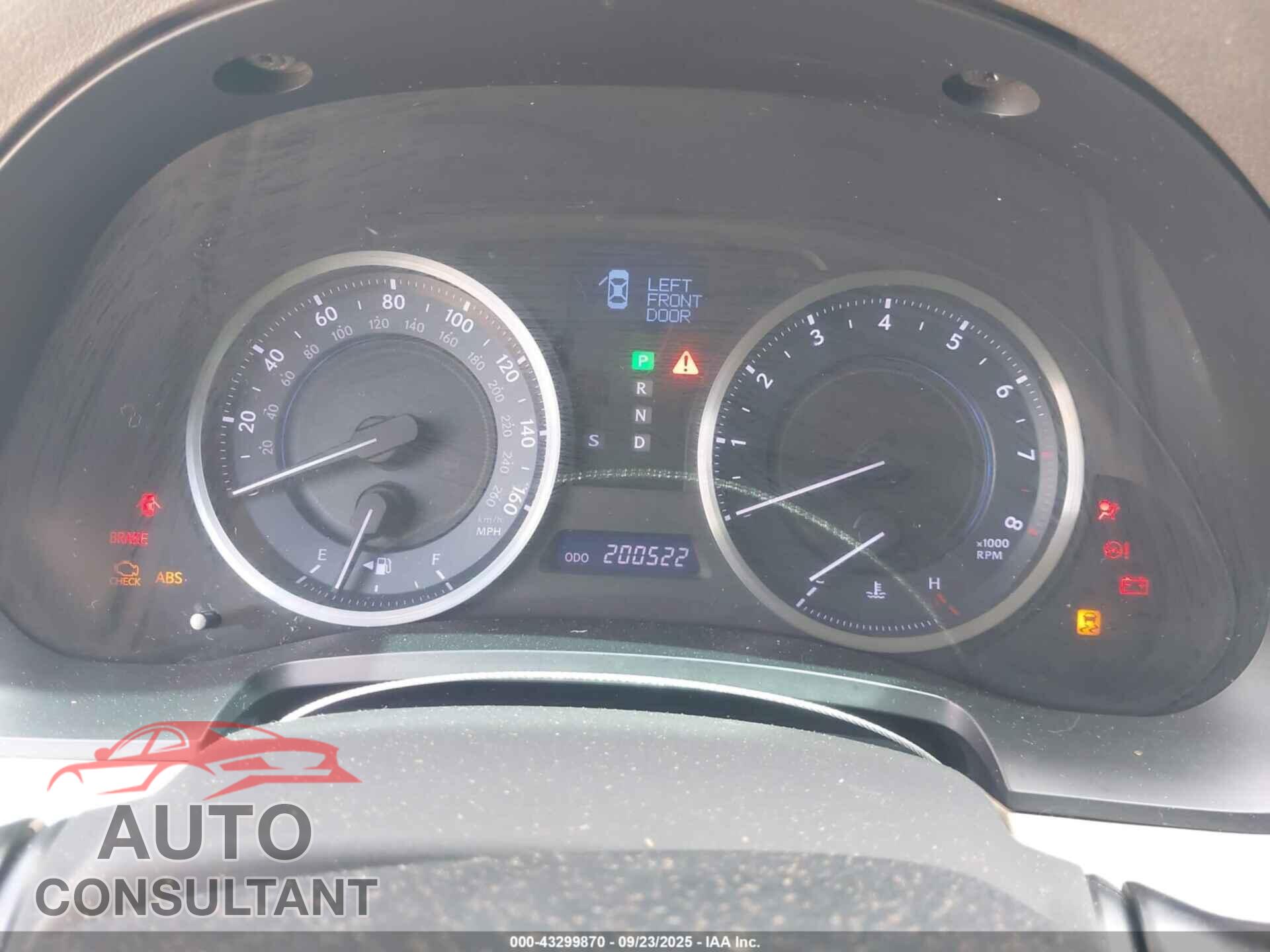 LEXUS IS 250 2012 - JTHCF5C26C5053684