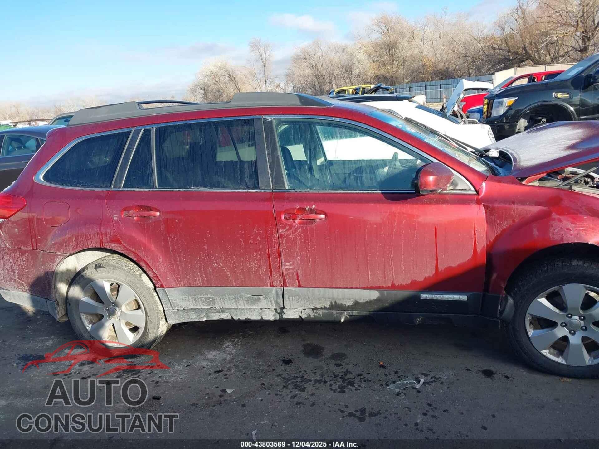 SUBARU OUTBACK 2012 - 4S4BRCCC5C1237048