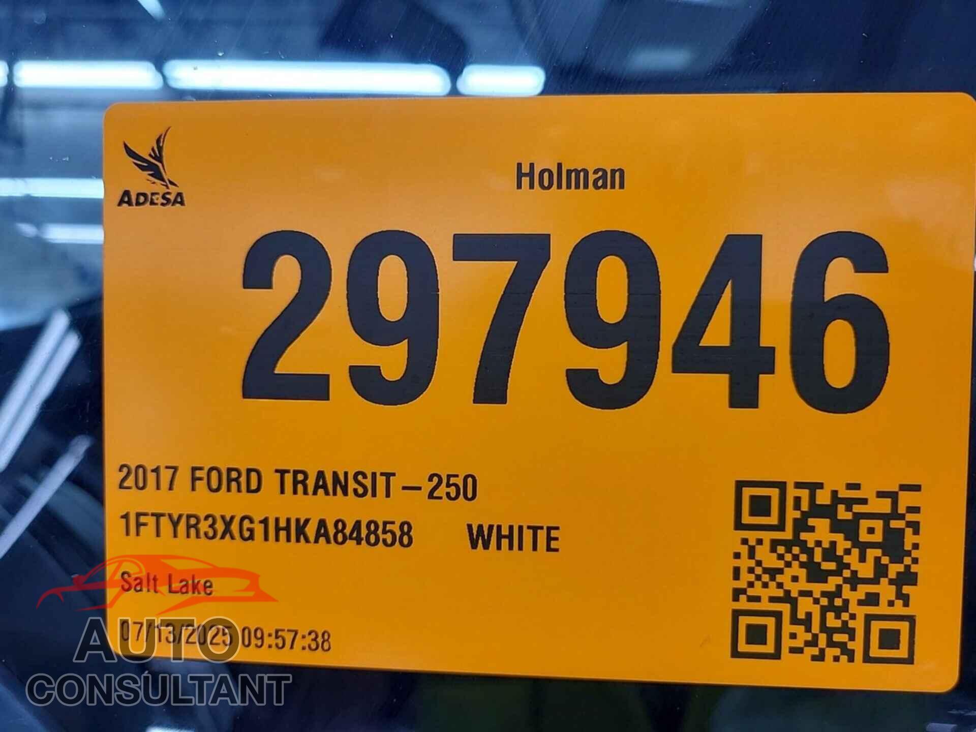 FORD TRANSIT 2017 - 1FTYR3XG1HKA84858