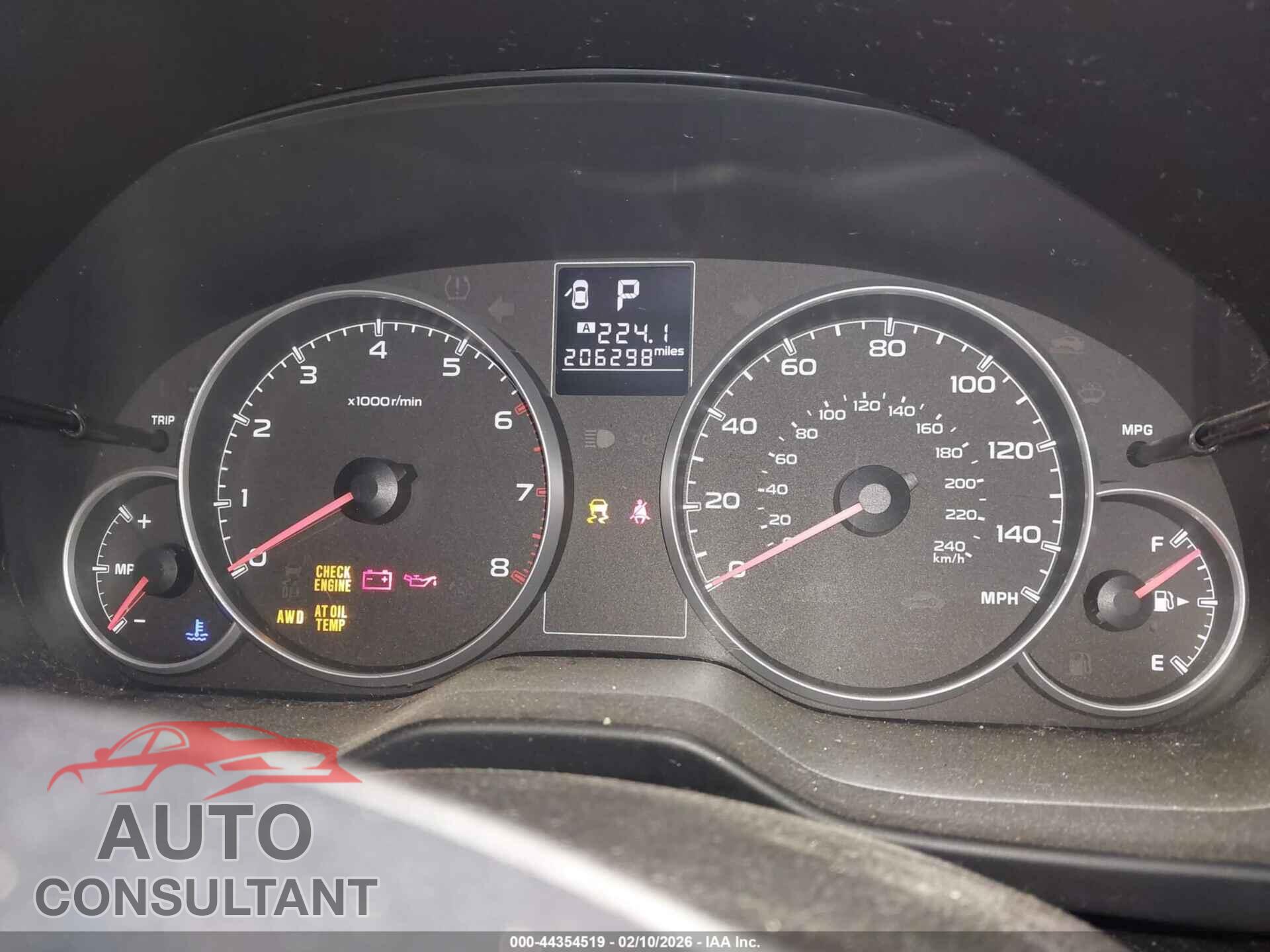SUBARU OUTBACK 2013 - 4S4BRCCC1D3238462