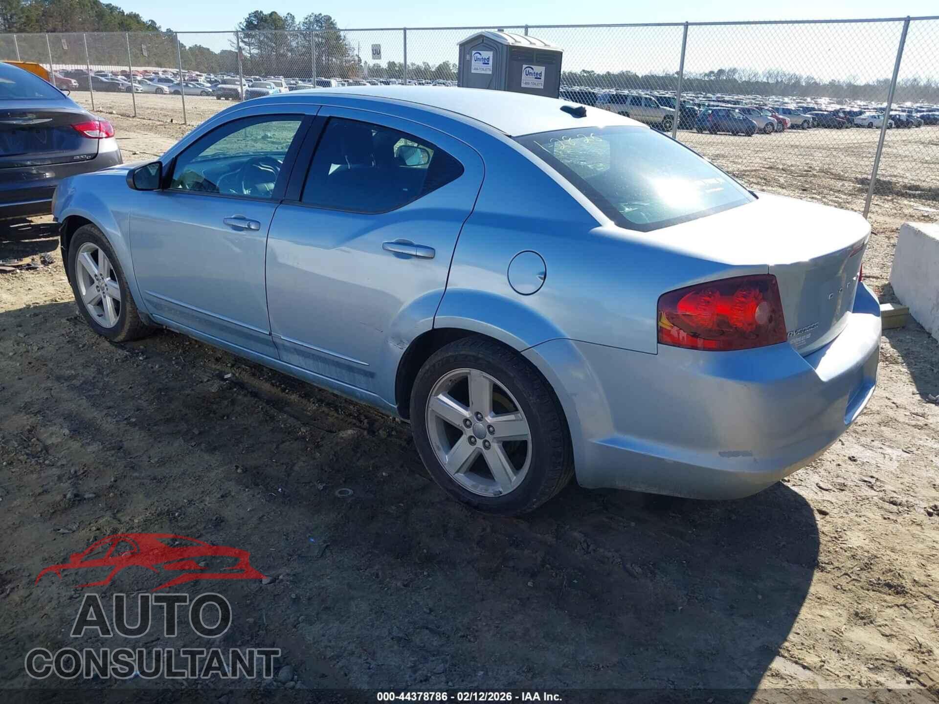 DODGE AVENGER 2013 - 1C3CDZAB9DN741492