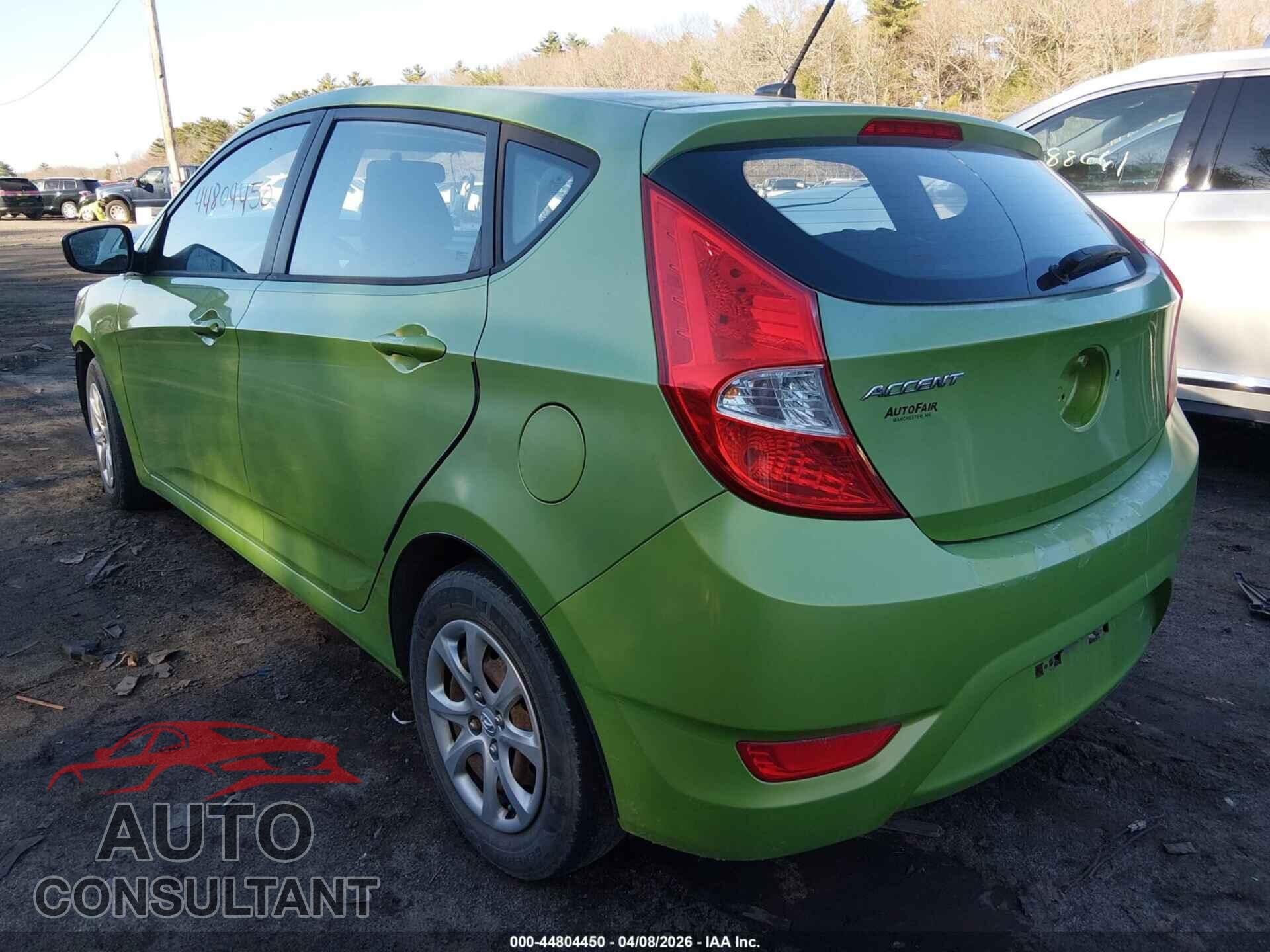 HYUNDAI ACCENT 2012 - KMHCT5AE0CU017031
