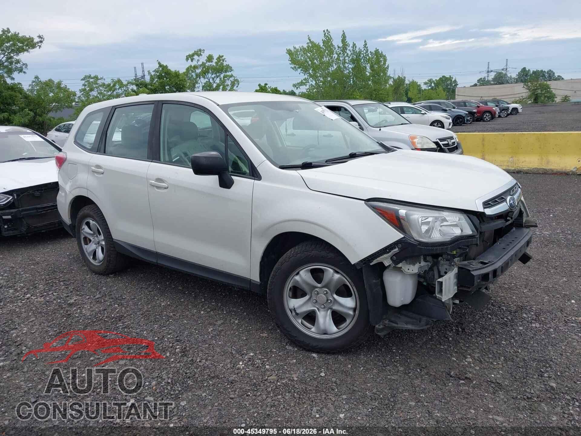 SUBARU FORESTER 2018 - JF2SJAAC4JH542128