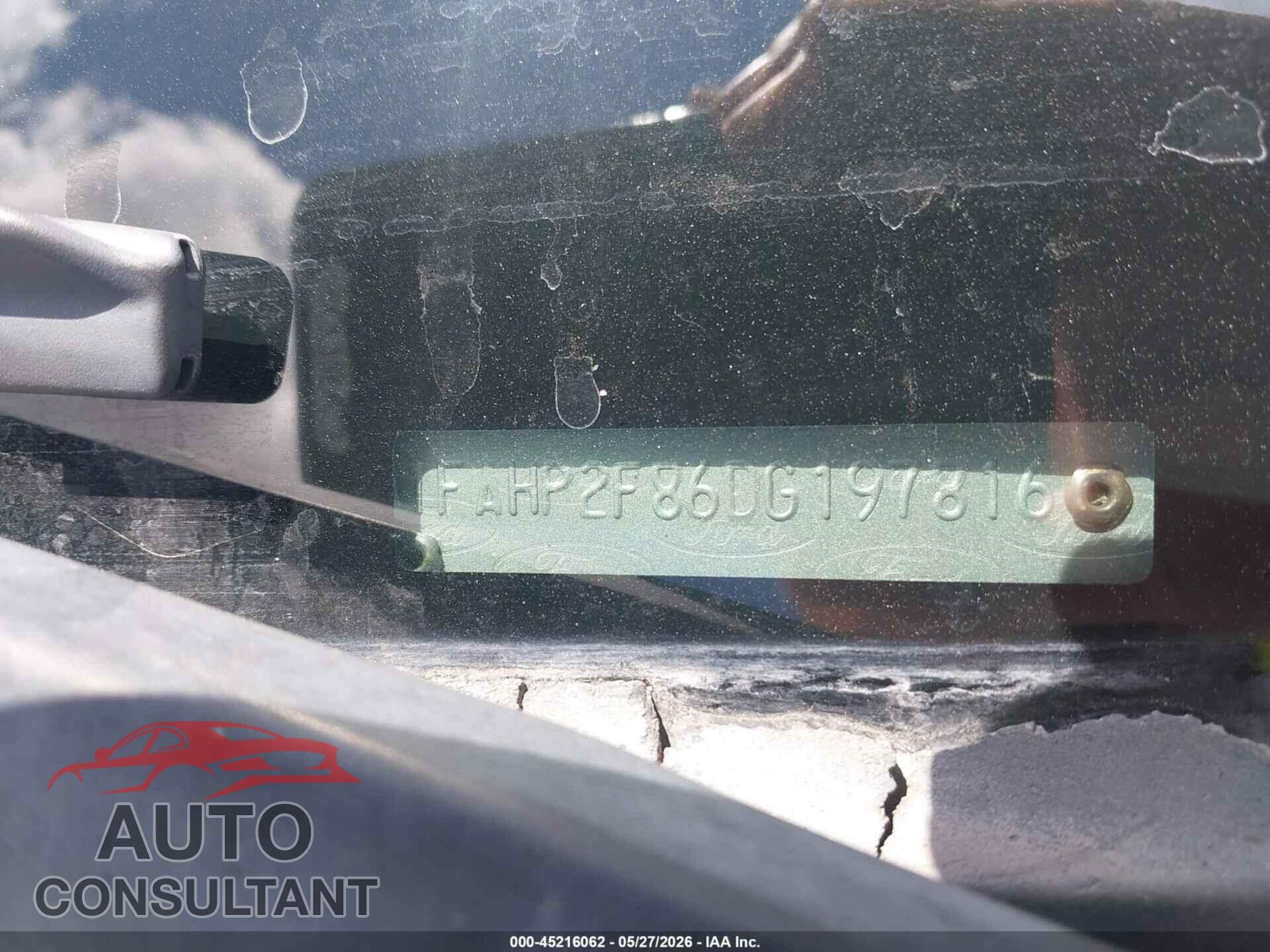 FORD TAURUS 2013 - 1FAHP2F86DG197816