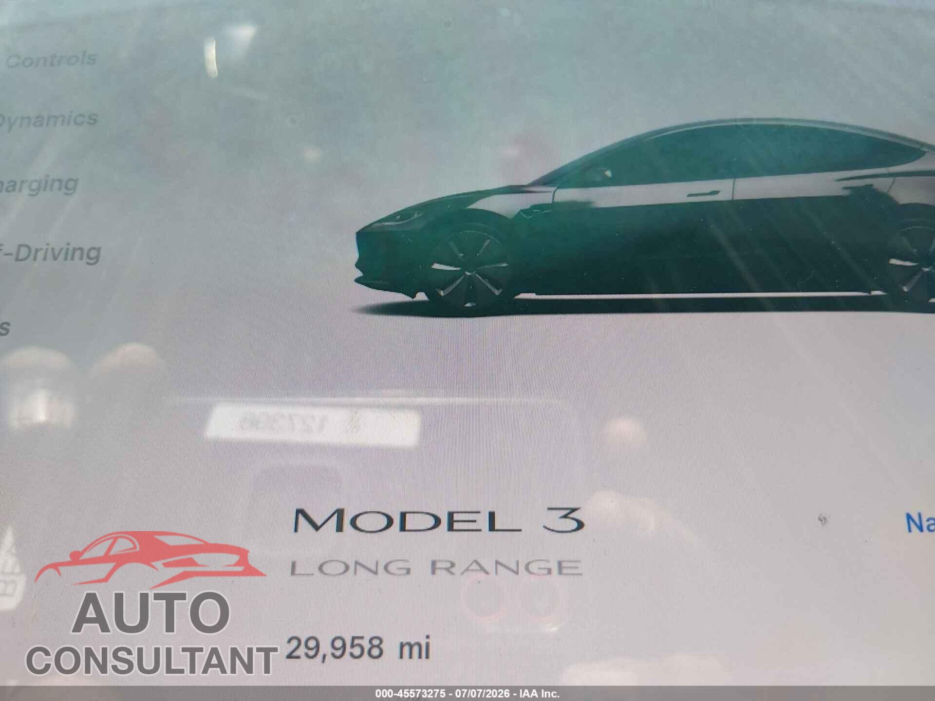 TESLA MODEL 3 2025 - 5YJ3E1EA4SF971142