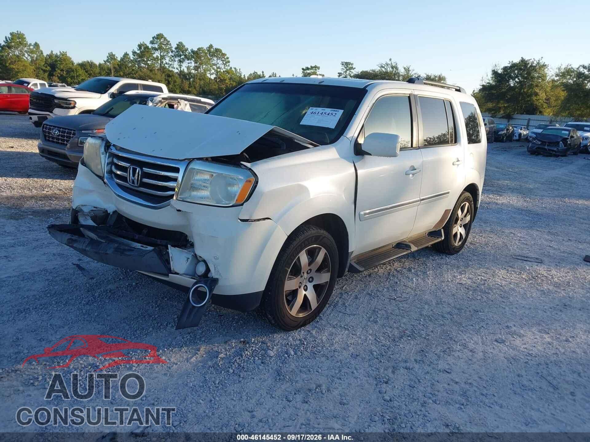 HONDA PILOT 2012 - 5FNYF3H98CB028284