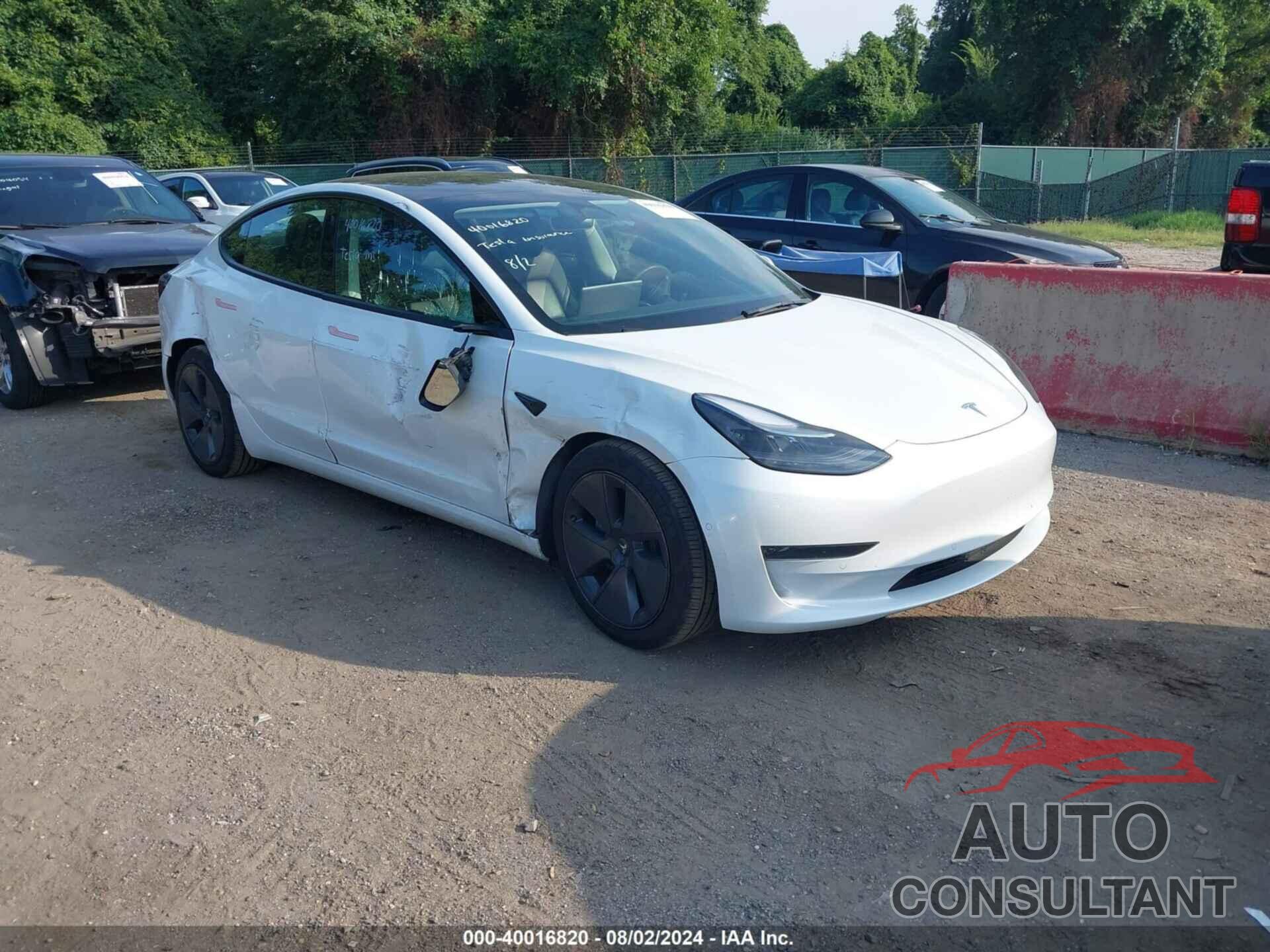 TESLA MODEL 3 2022 - 5YJ3E1EA8NF318544