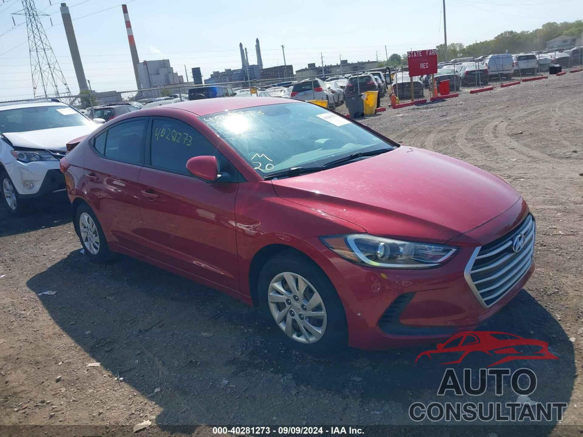 HYUNDAI ELANTRA 2017 - KMHD74LF4HU065308