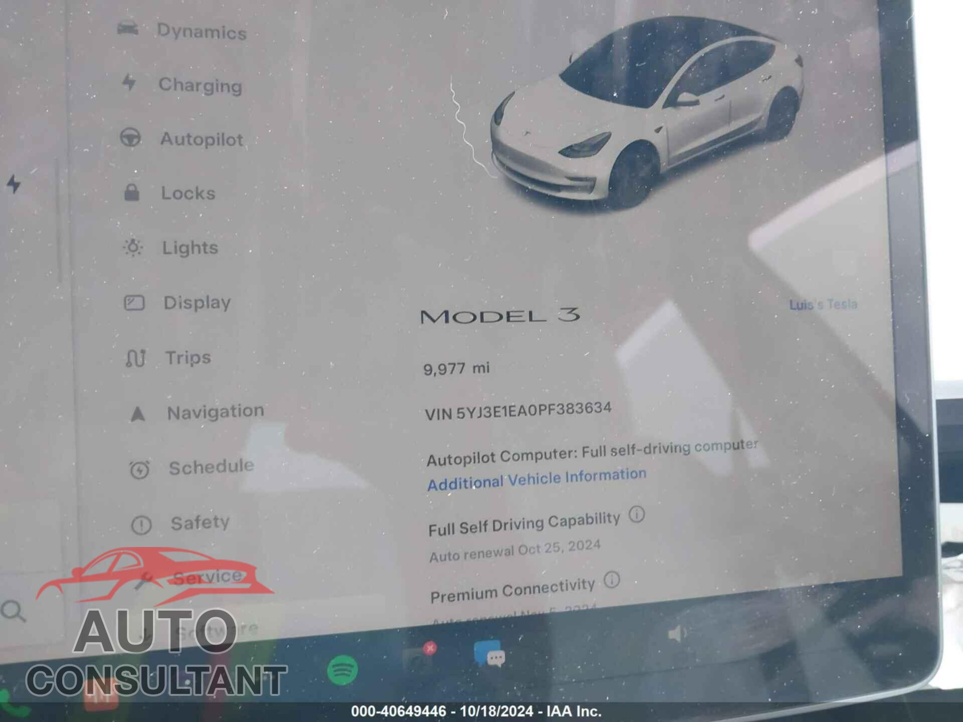 TESLA MODEL 3 2023 - 5YJ3E1EA0PF383634