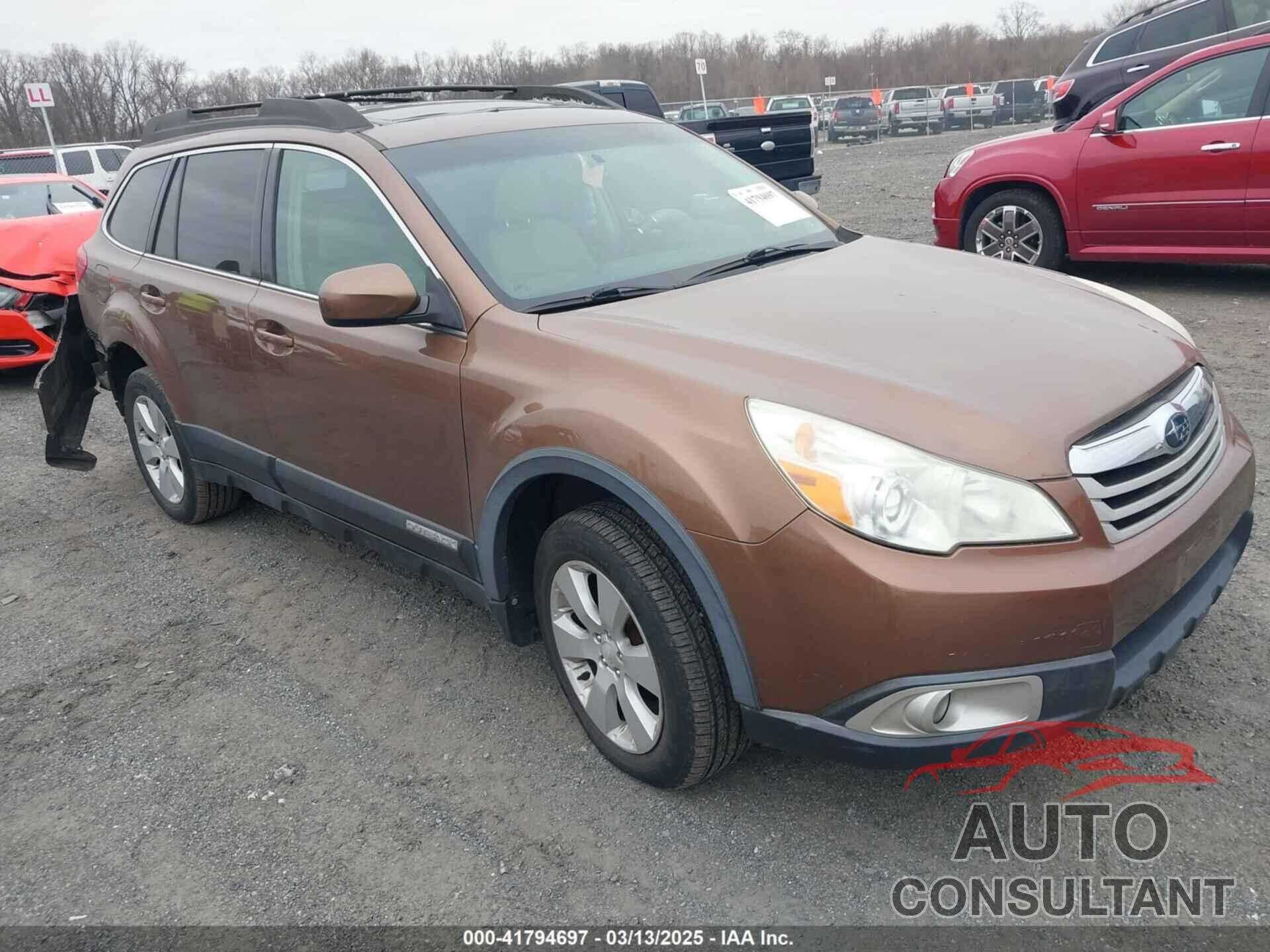 SUBARU OUTBACK 2011 - 4S4BRBGC6B3318521