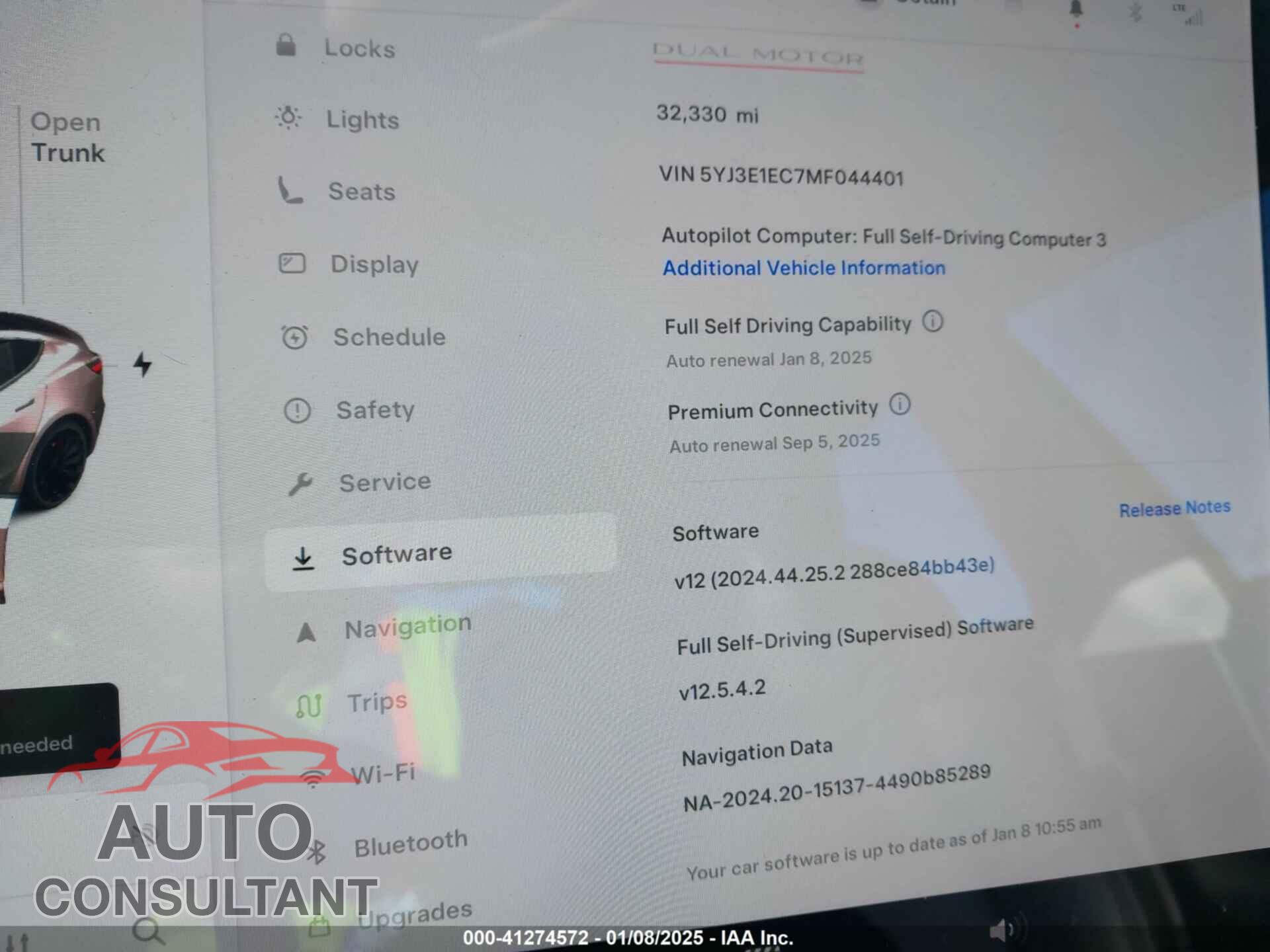 TESLA MODEL 3 2021 - 5YJ3E1EC7MF044401