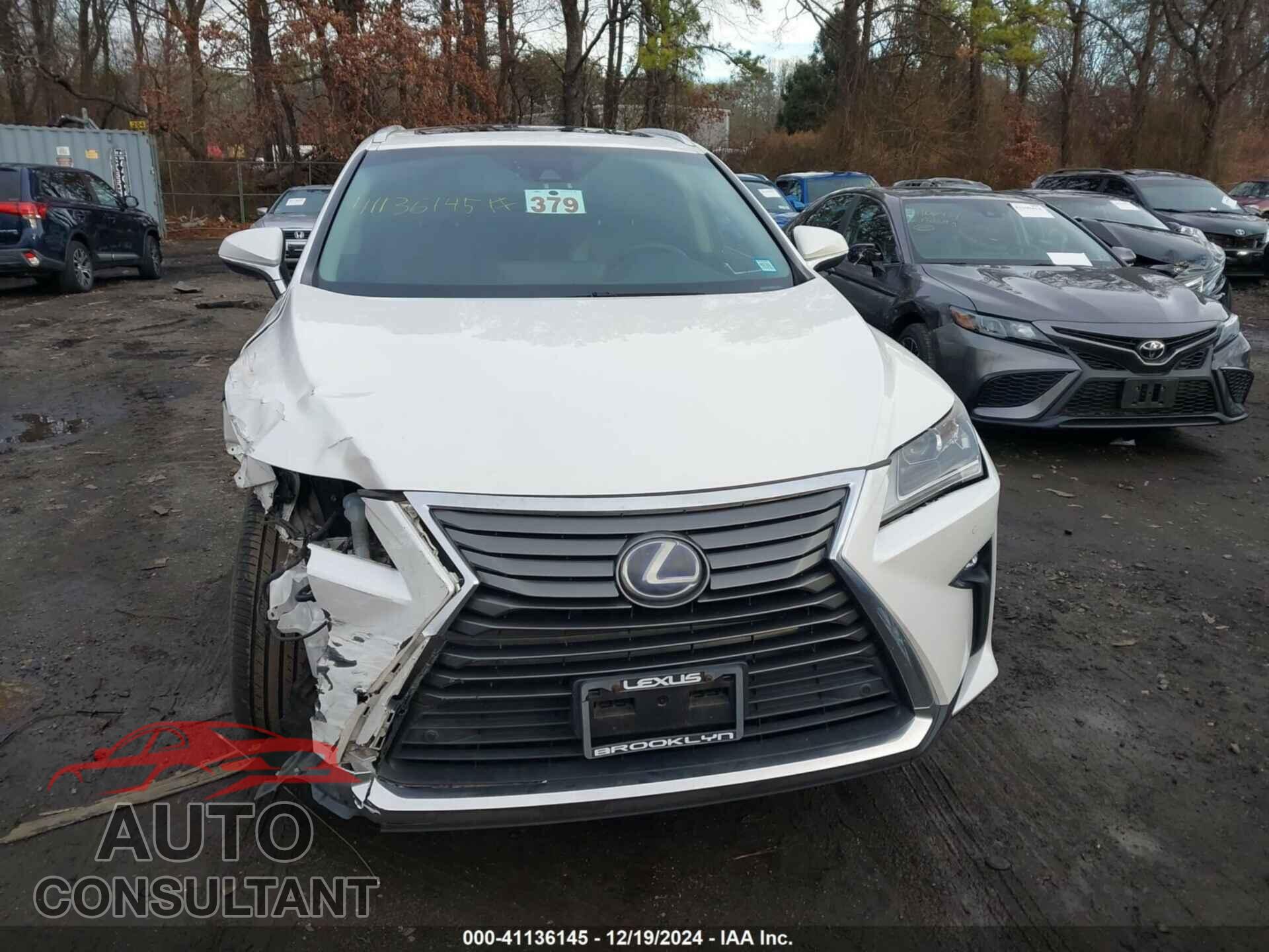 LEXUS RX 450H 2017 - 2T2BGMCA5HC015395