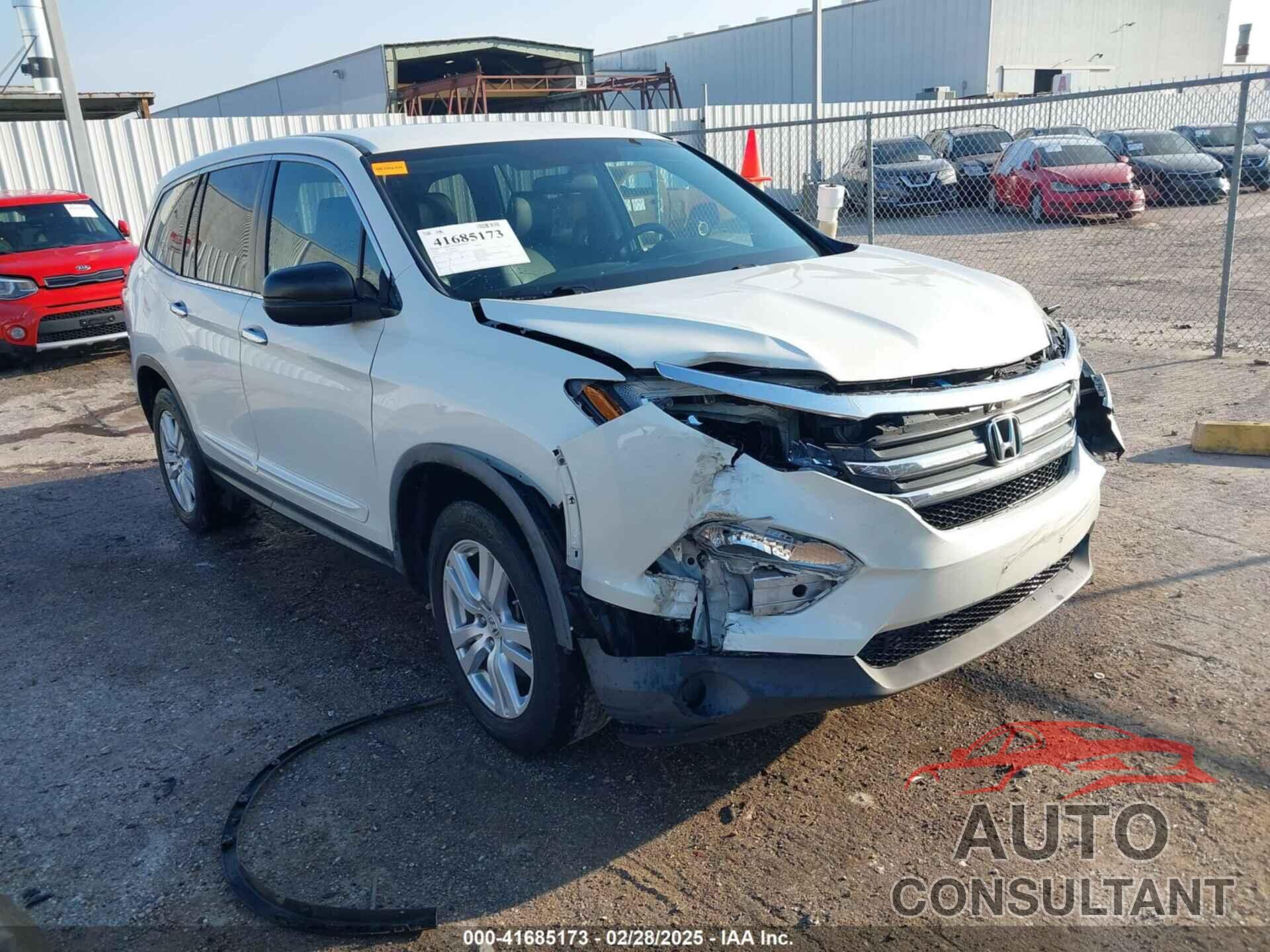 HONDA PILOT 2016 - 5FNYF5H13GB016698