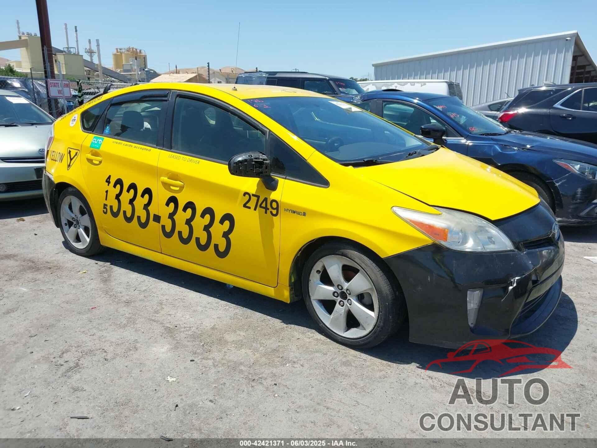 TOYOTA PRIUS 2015 - JTDKN3DU0F0448708