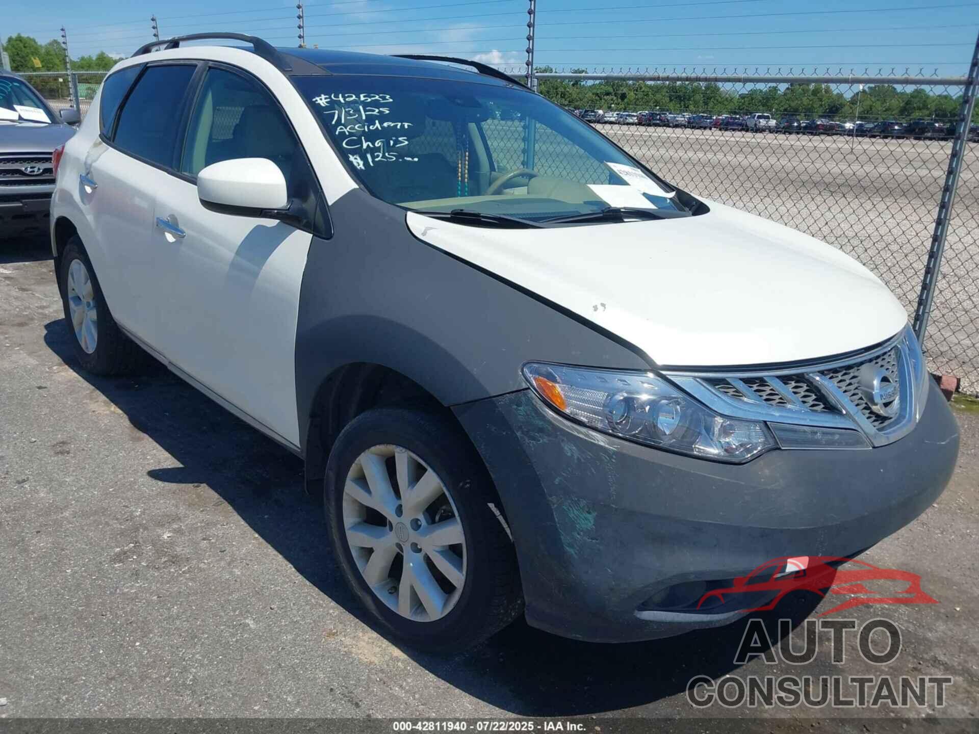 NISSAN MURANO 2012 - JN8AZ1MU7TW102947