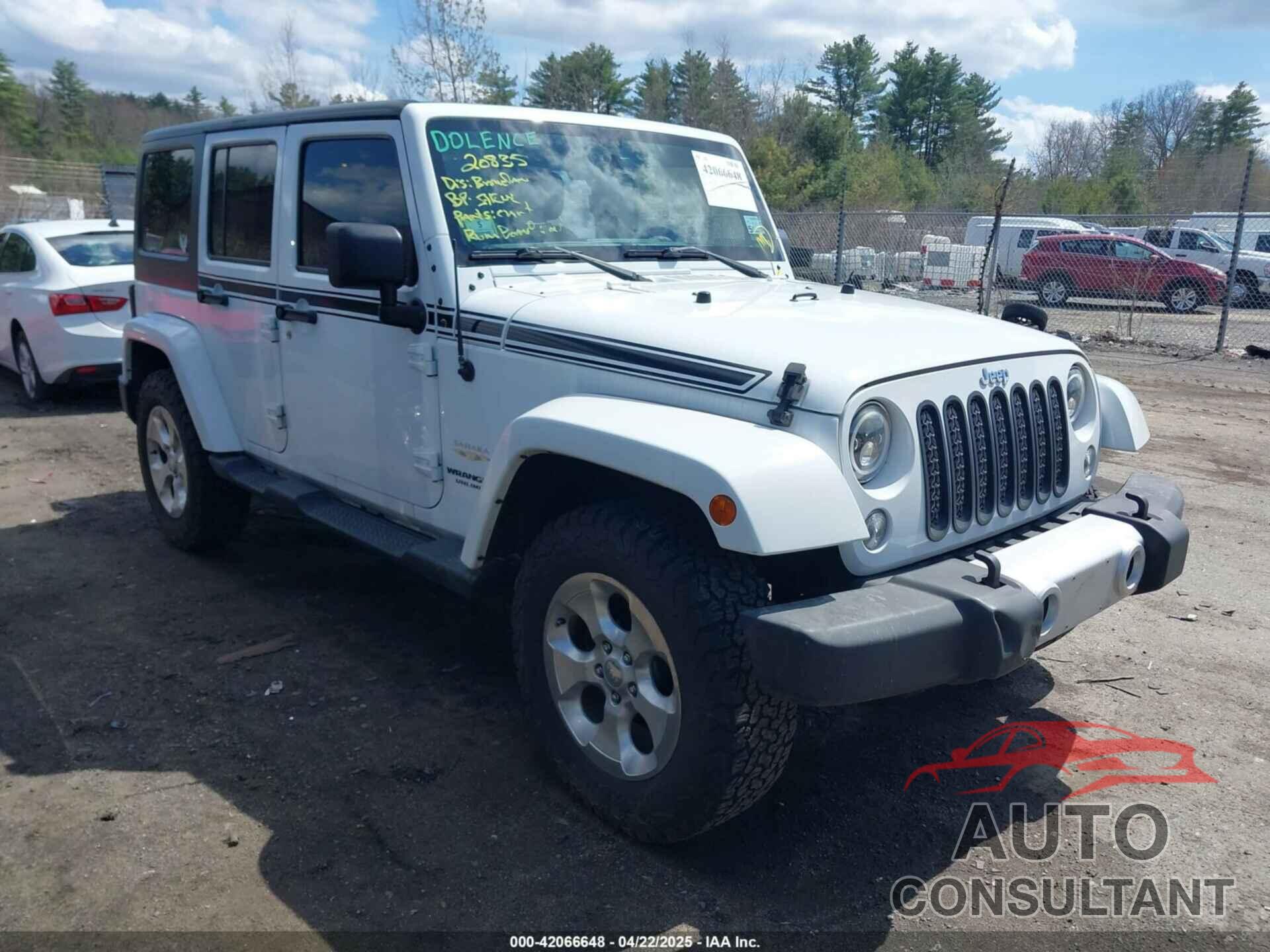 JEEP WRANGLER UNLIMITED 2015 - 1C4HJWEG6FL556460
