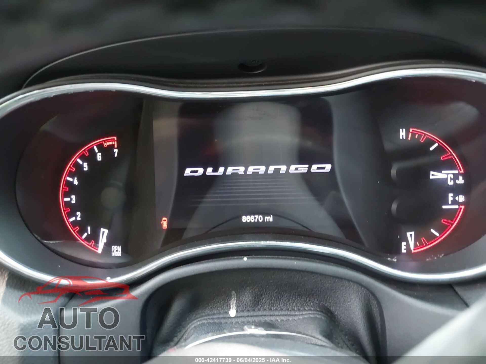 DODGE DURANGO 2017 - 1C4RDJDG8HC917920