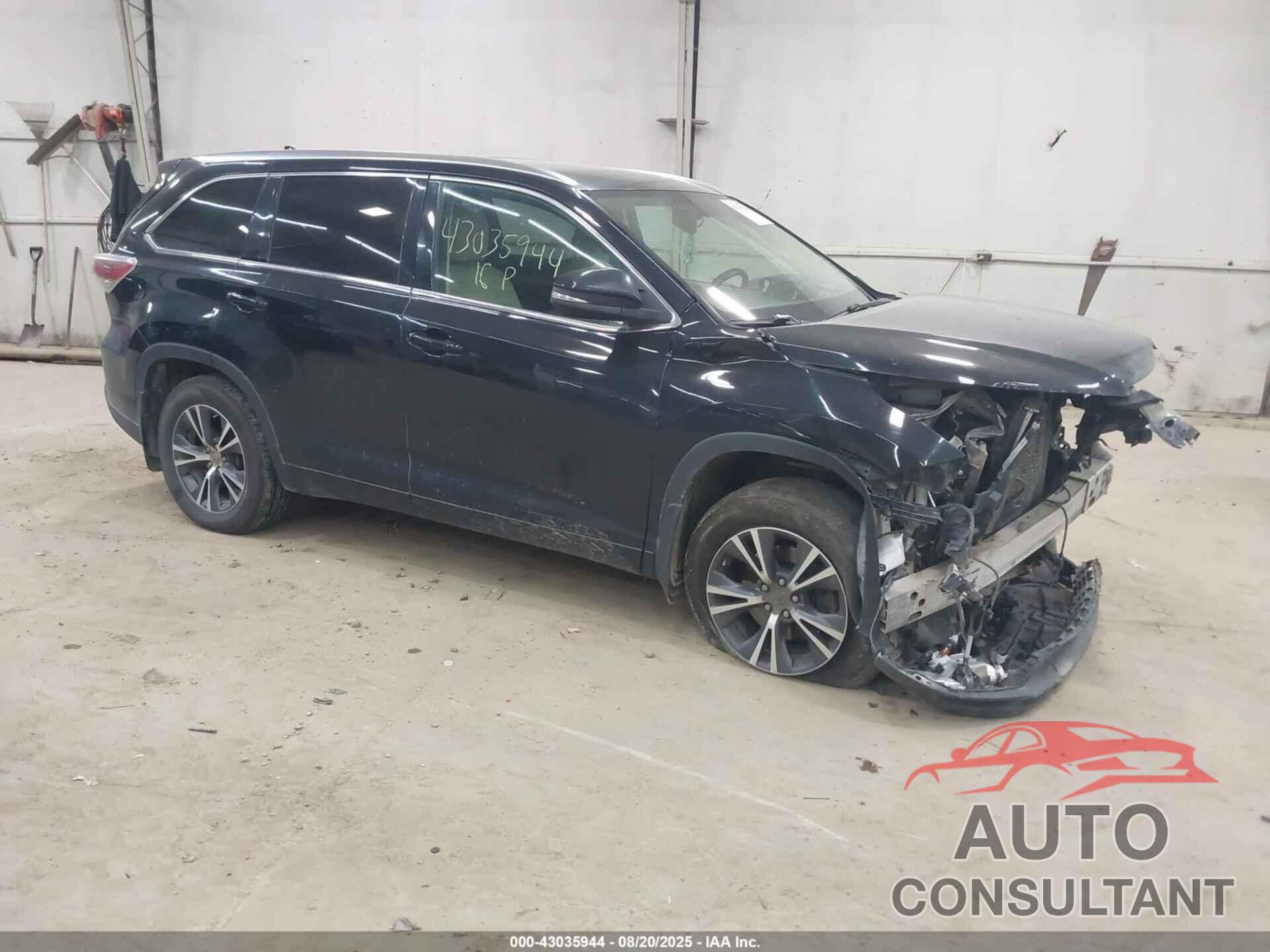 TOYOTA HIGHLANDER 2016 - 5TDJKRFH5GS502090