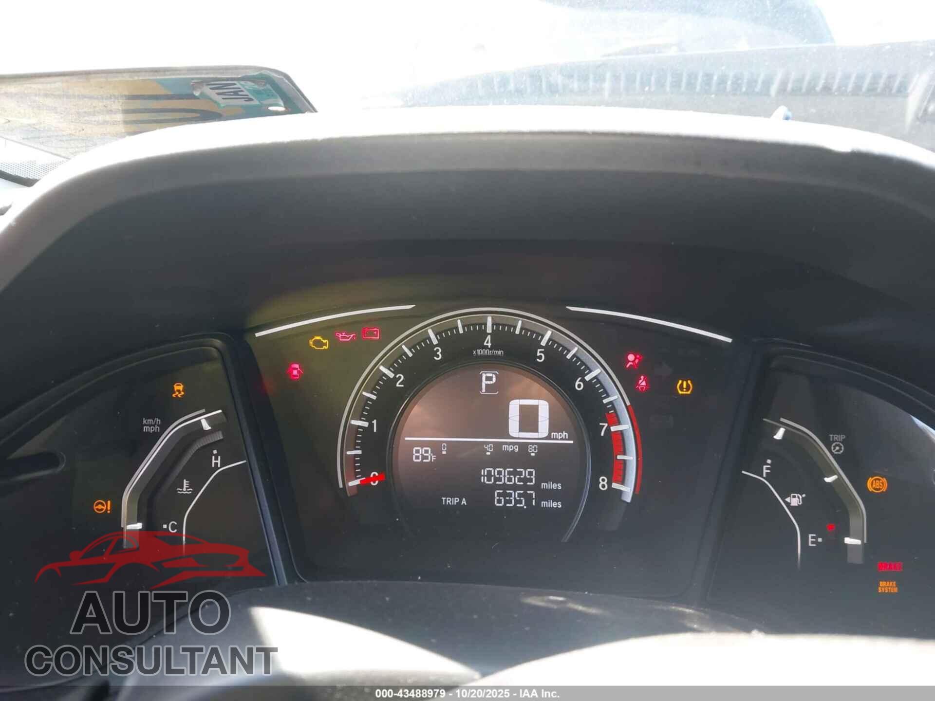 HONDA CIVIC 2017 - 19XFC2F54HE202472