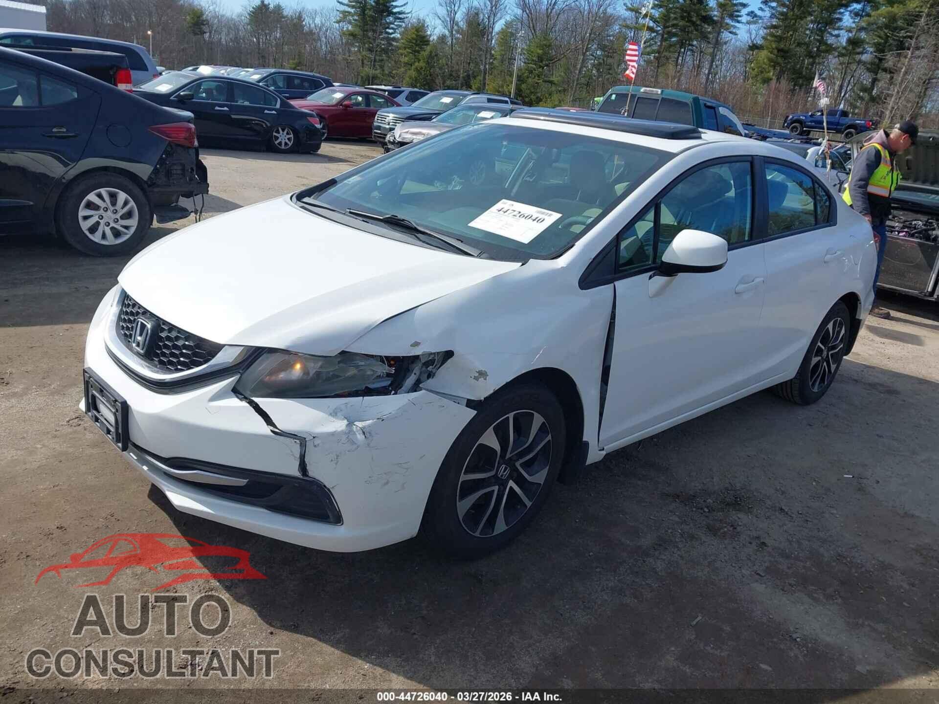 HONDA CIVIC 2013 - 19XFB2F89DE253344
