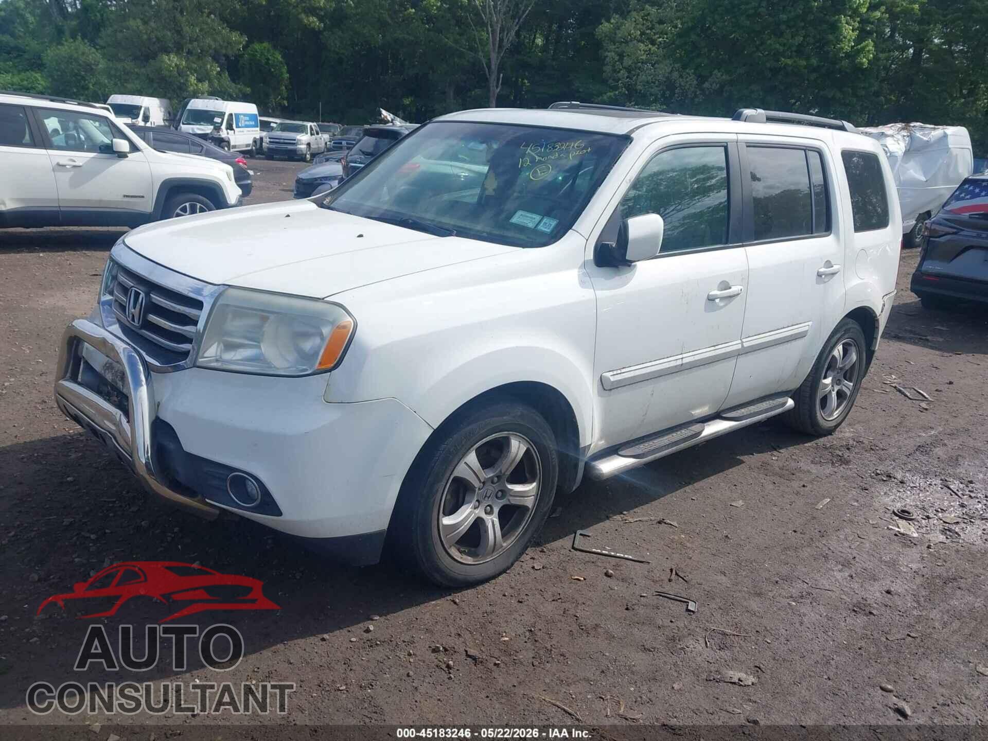 HONDA PILOT 2012 - 5FNYF4H52CB039896
