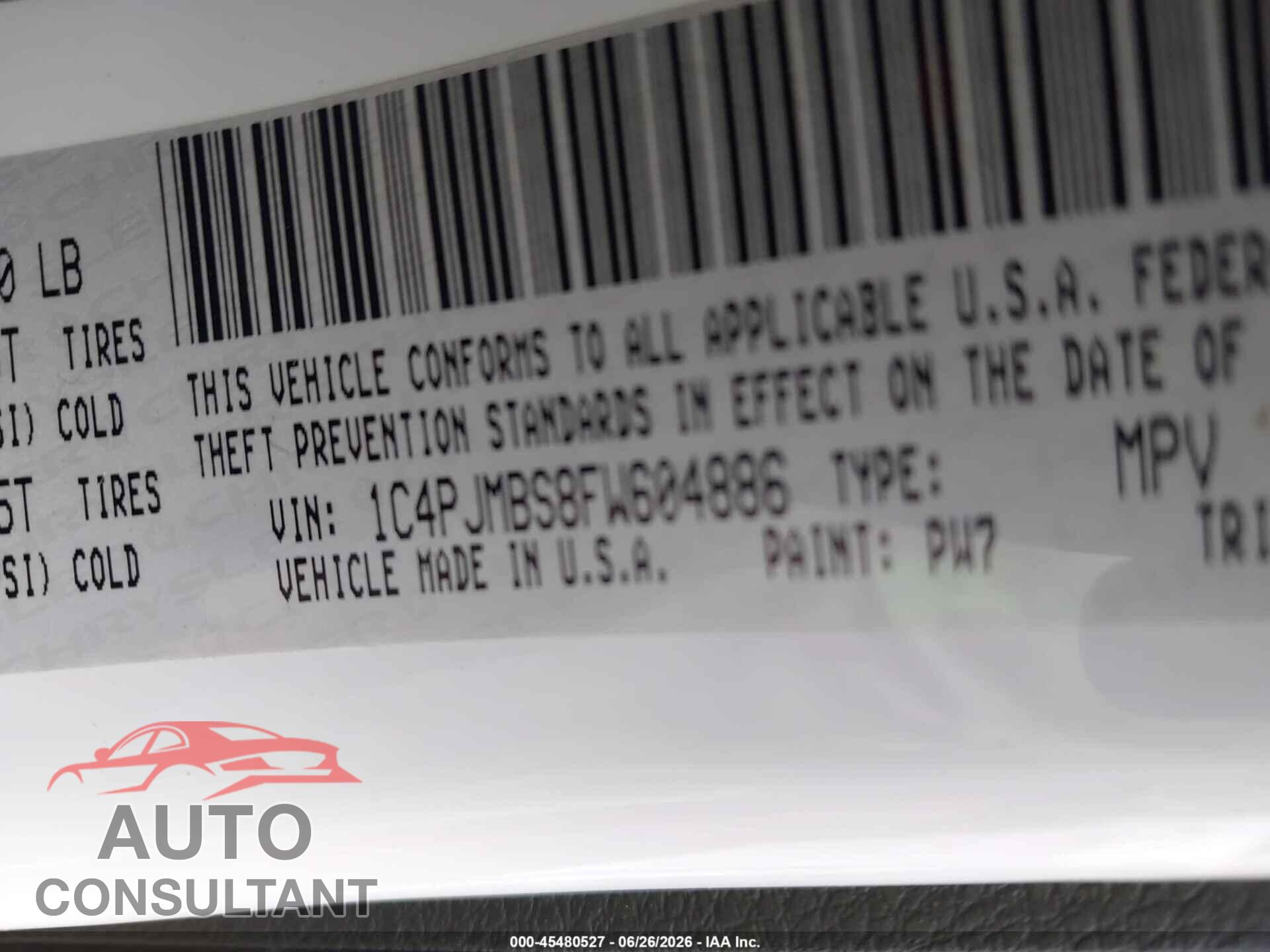 JEEP CHEROKEE 2015 - 1C4PJMBS8FW604886