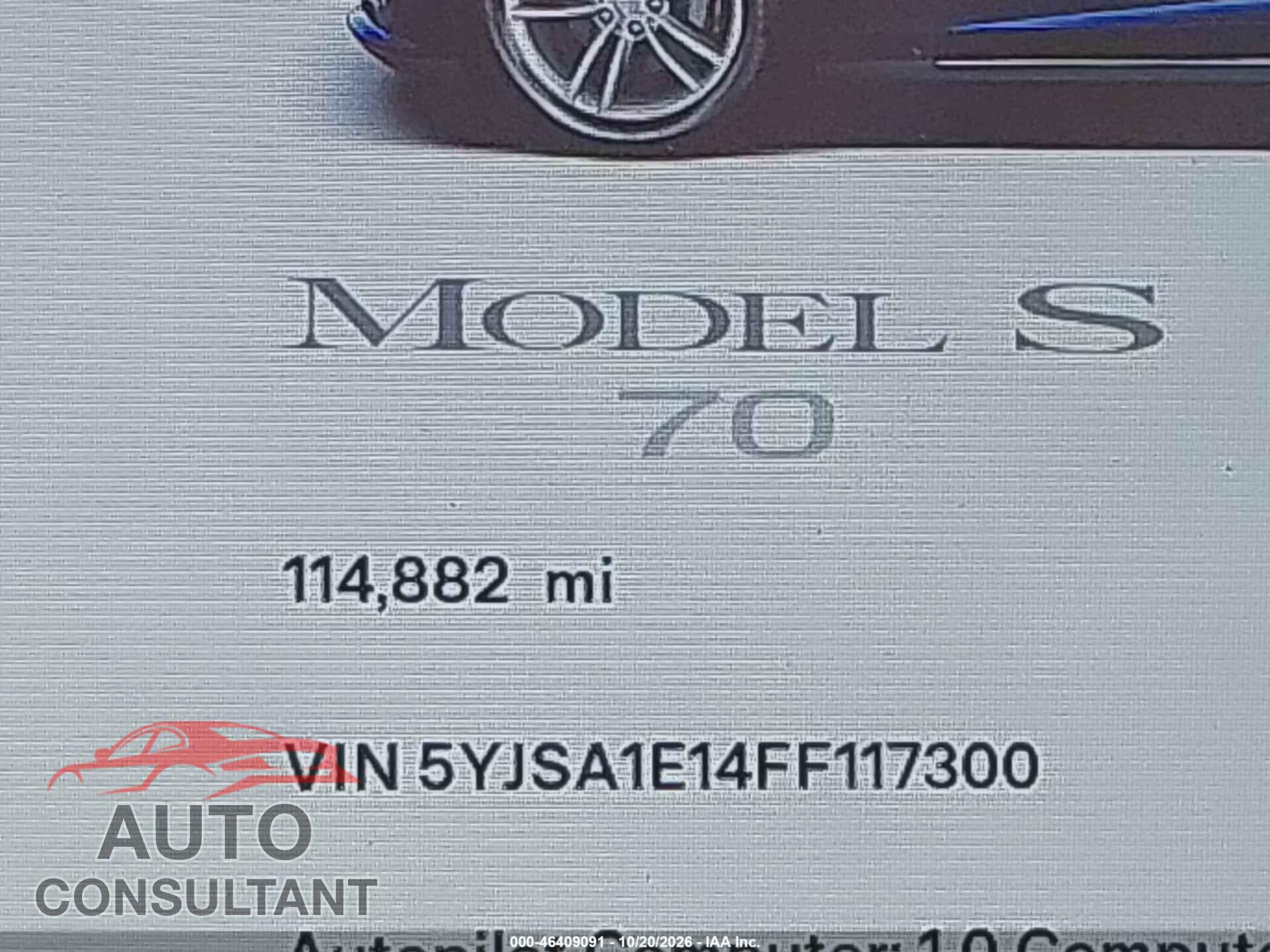 TESLA MODEL S 2015 - 5YJSA1E14FF117300