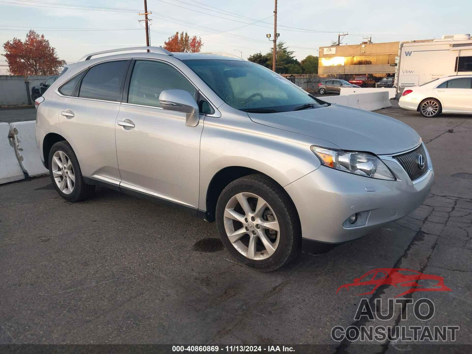 LEXUS RX 350 2010 - JTJZK1BA7A2400315