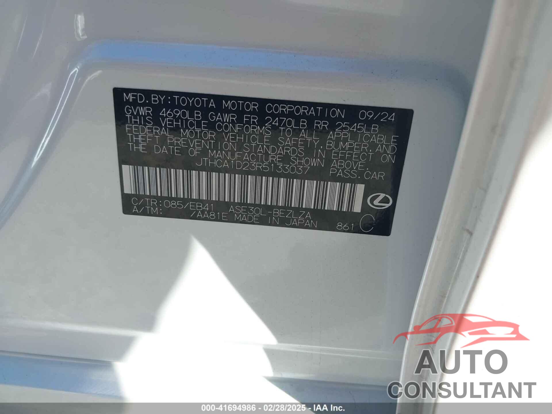 LEXUS IS 300 2024 - JTHCA1D23R5133037