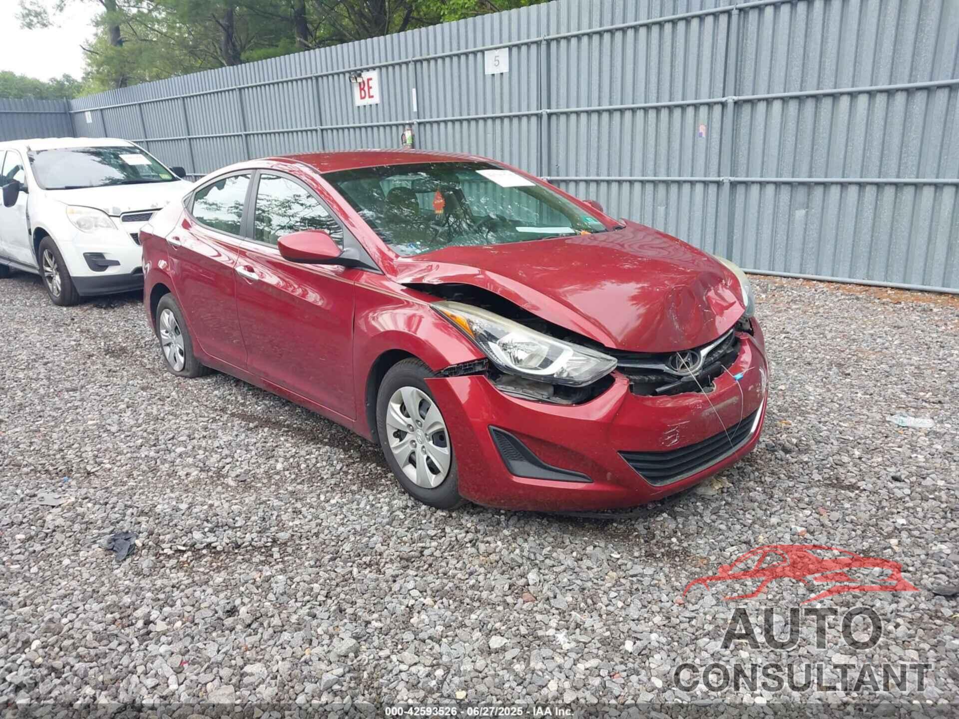 HYUNDAI ELANTRA 2016 - 5NPDH4AE1GH726488