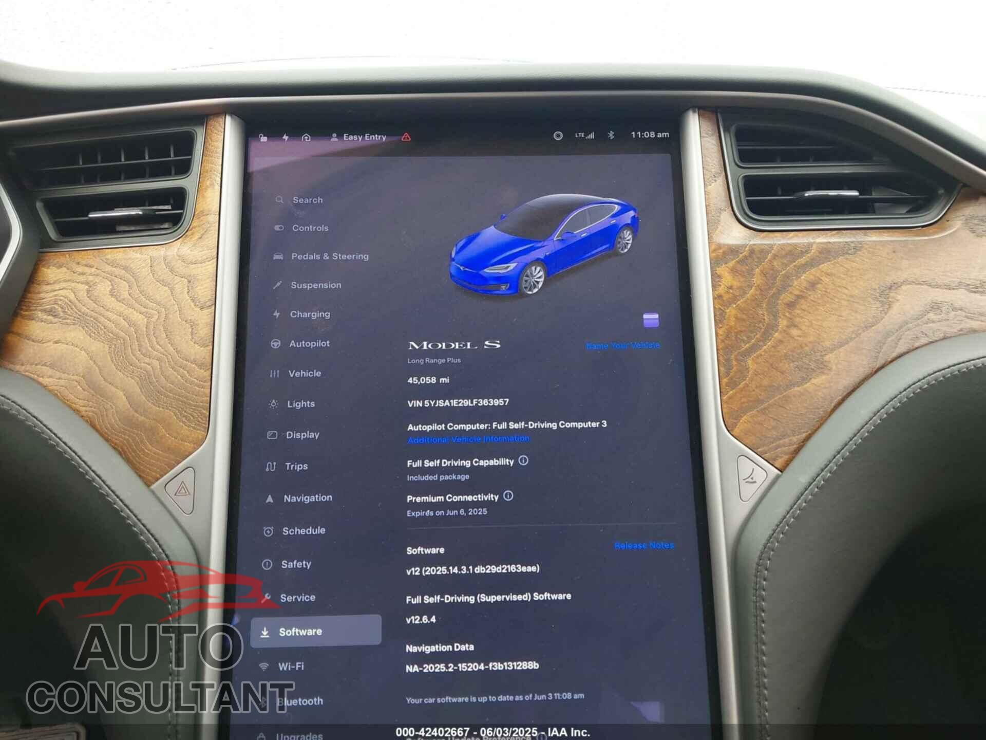 TESLA MODEL S 2020 - 5YJSA1E29LF363957