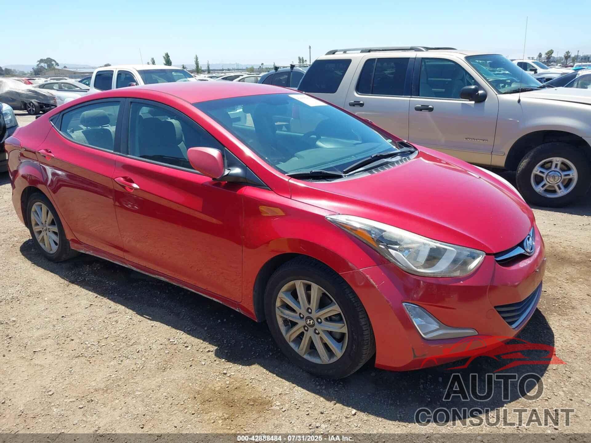 HYUNDAI ELANTRA 2014 - KMHDH4AE9EU158070