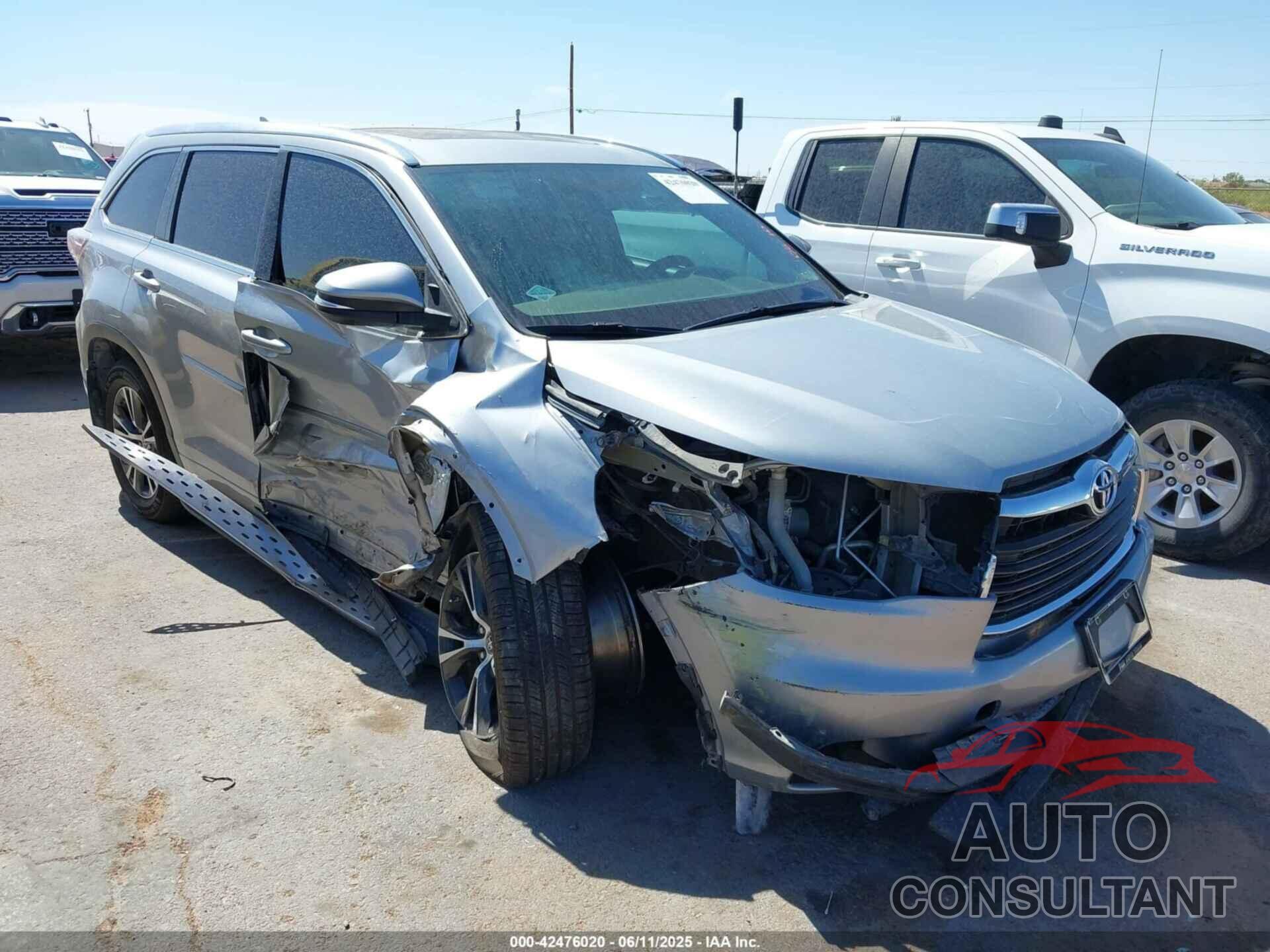TOYOTA HIGHLANDER 2016 - 5TDKKRFH4GS130424