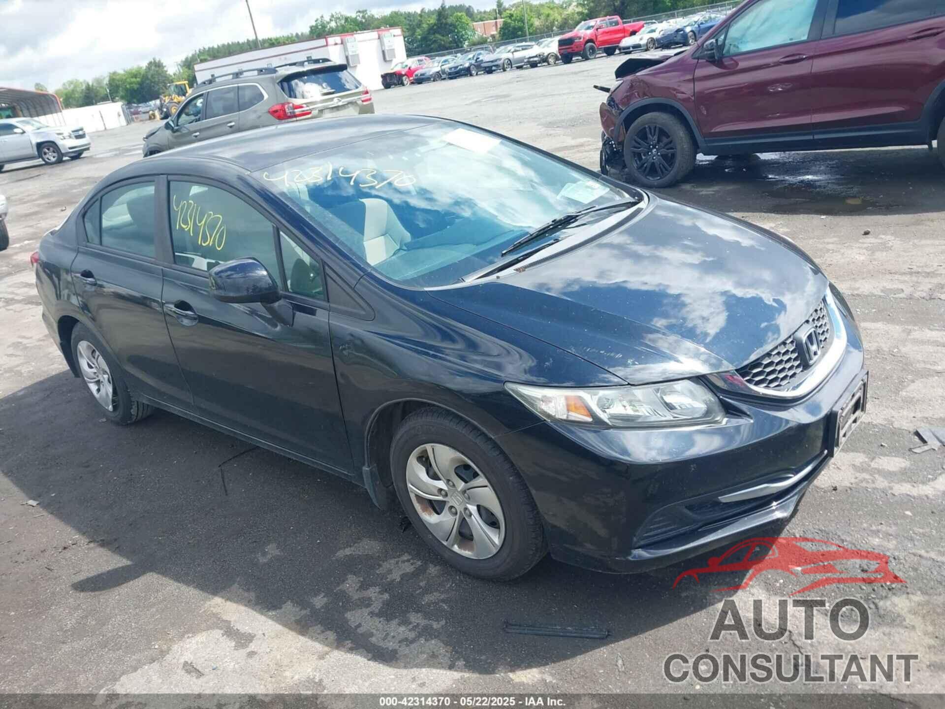 HONDA CIVIC 2013 - 2HGFB2F54DH596770