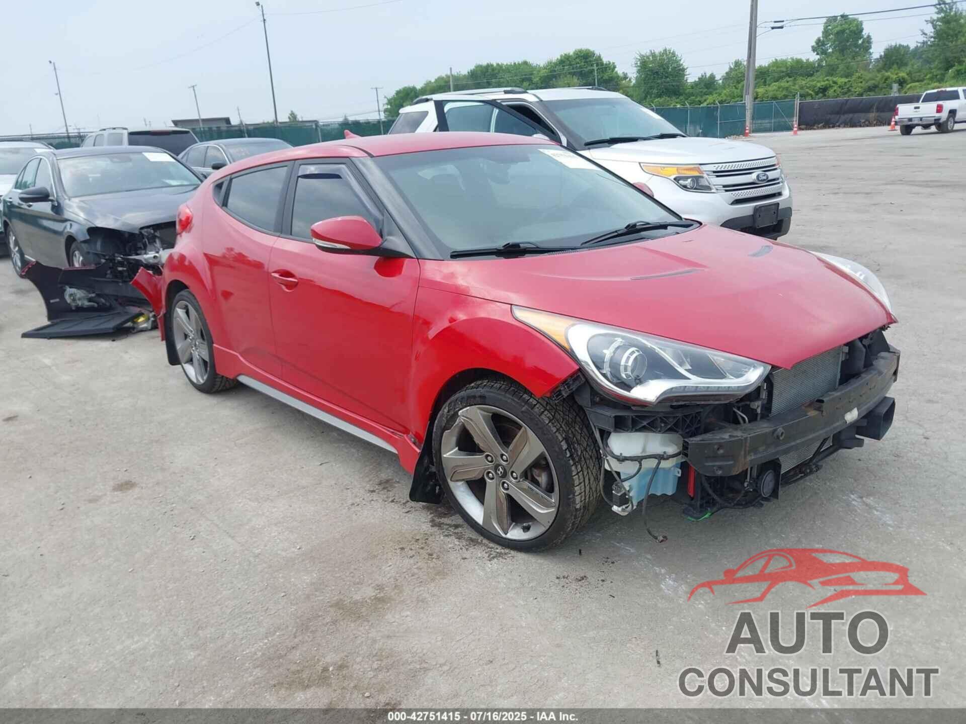 HYUNDAI VELOSTER 2013 - KMHTC6AE6DU118825