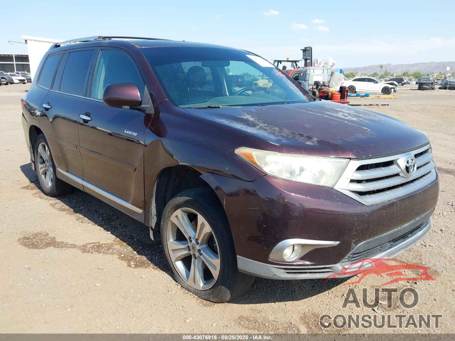 TOYOTA HIGHLANDER 2012 - 5TDDK3EH1CS137641