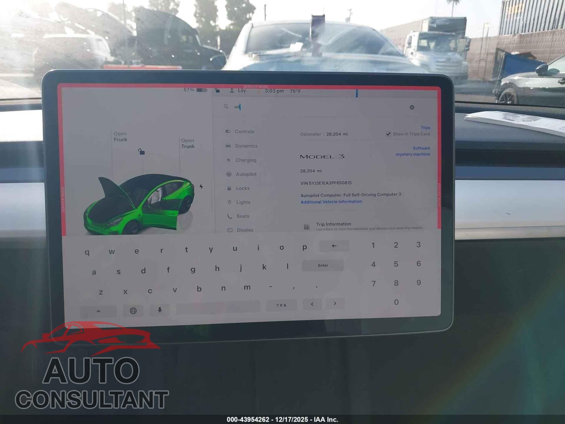 TESLA MODEL 3 2023 - 5YJ3E1EA3PF650815
