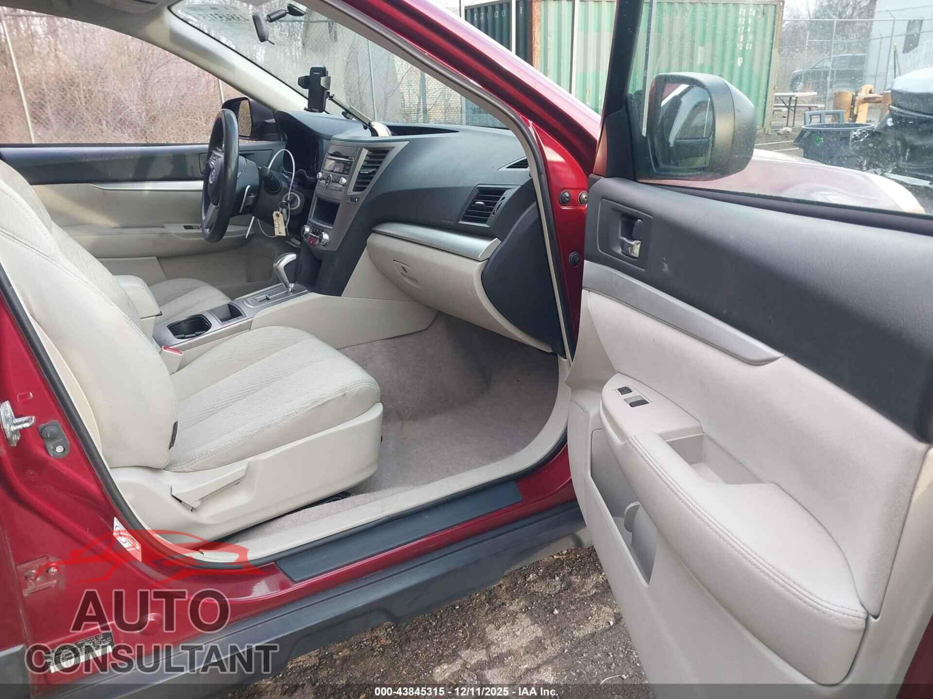 SUBARU OUTBACK 2011 - 4S4BRBAC1B3412492