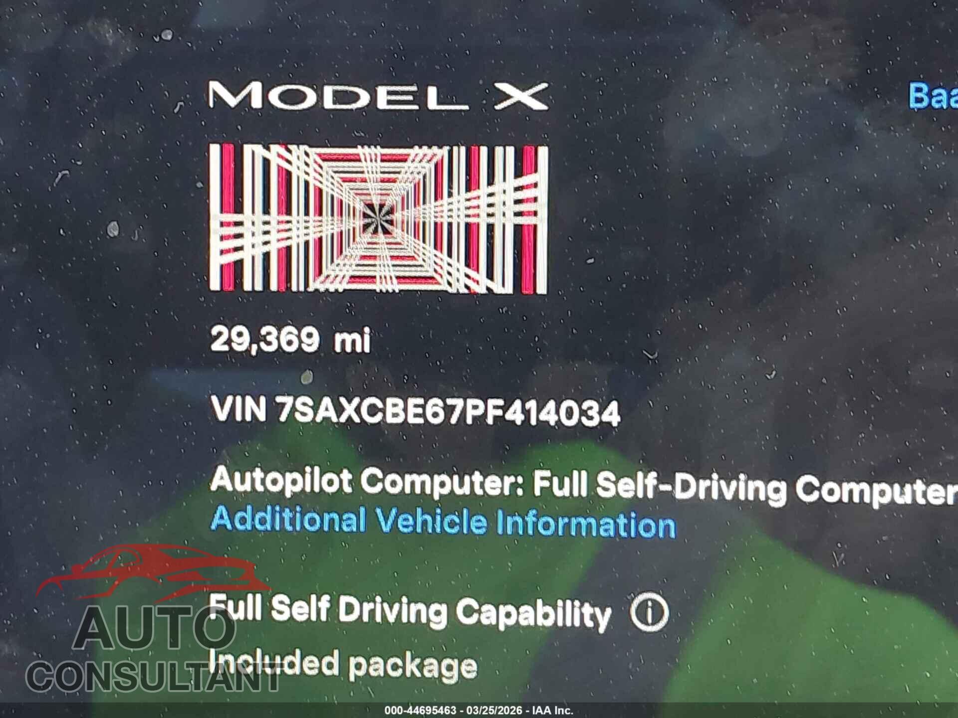 TESLA MODEL X 2023 - 7SAXCBE67PF414034