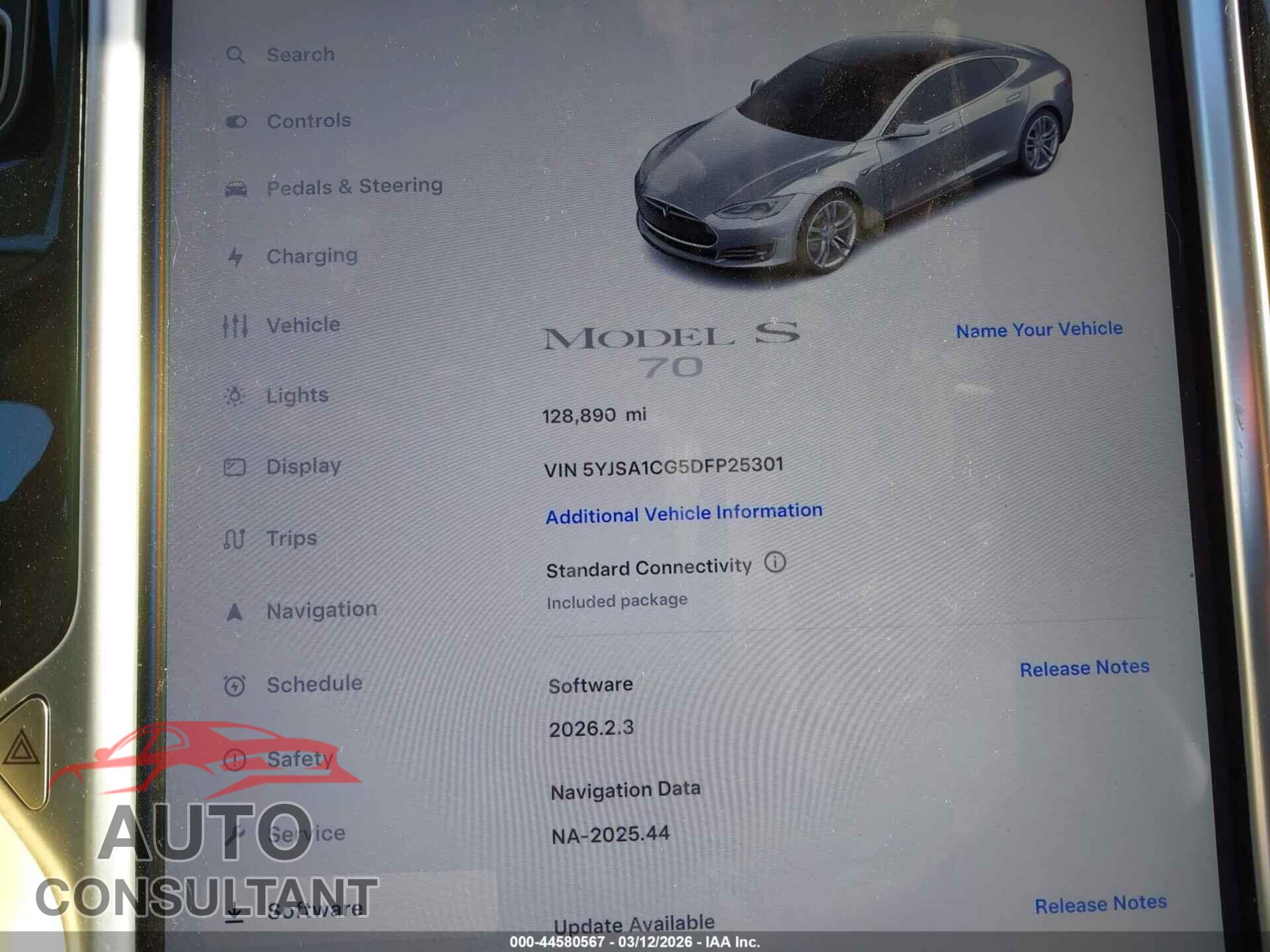 TESLA MODEL S 2013 - 5YJSA1CG5DFP25301