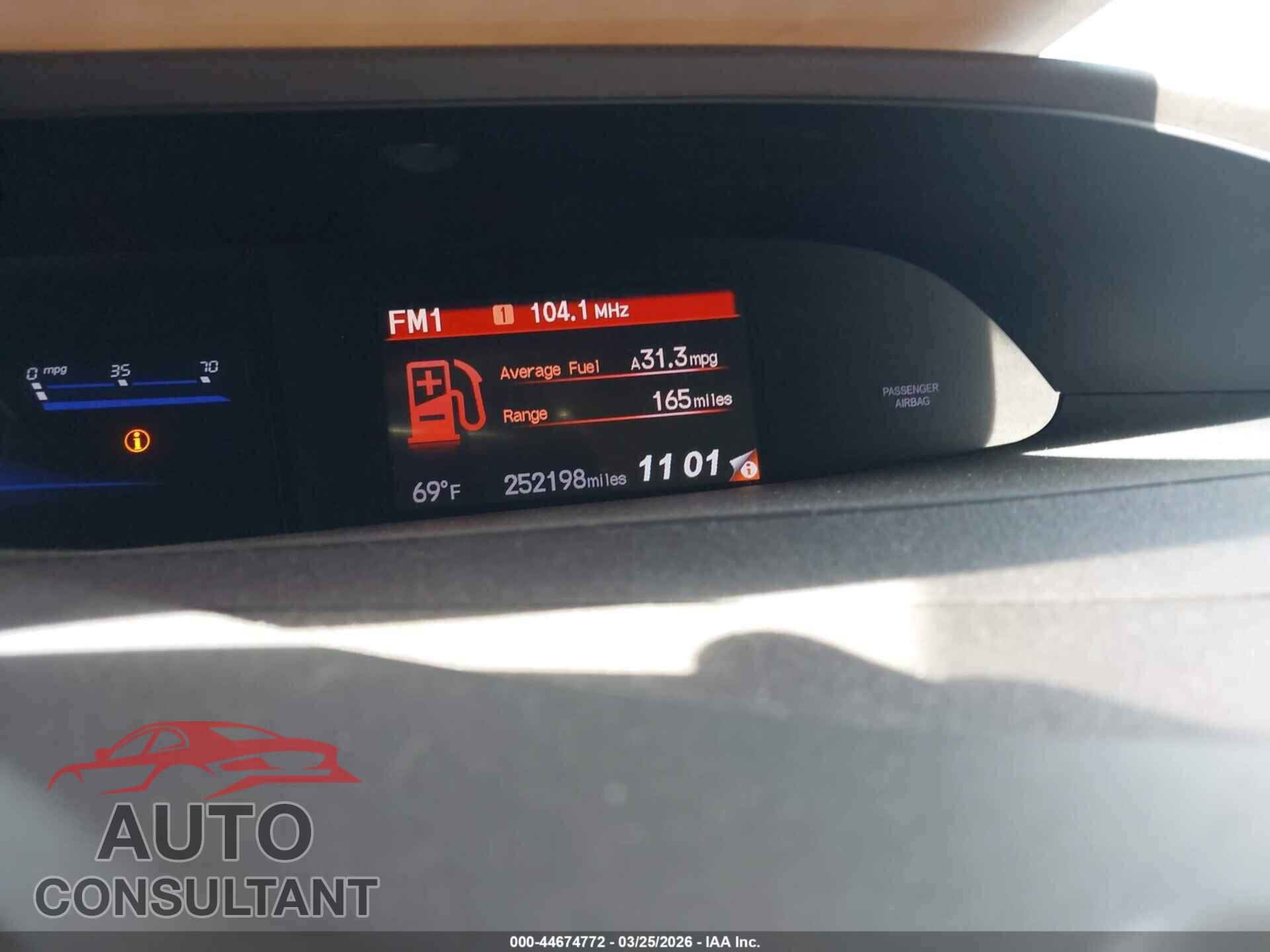 HONDA CIVIC 2012 - 19XFB2F82CE320817