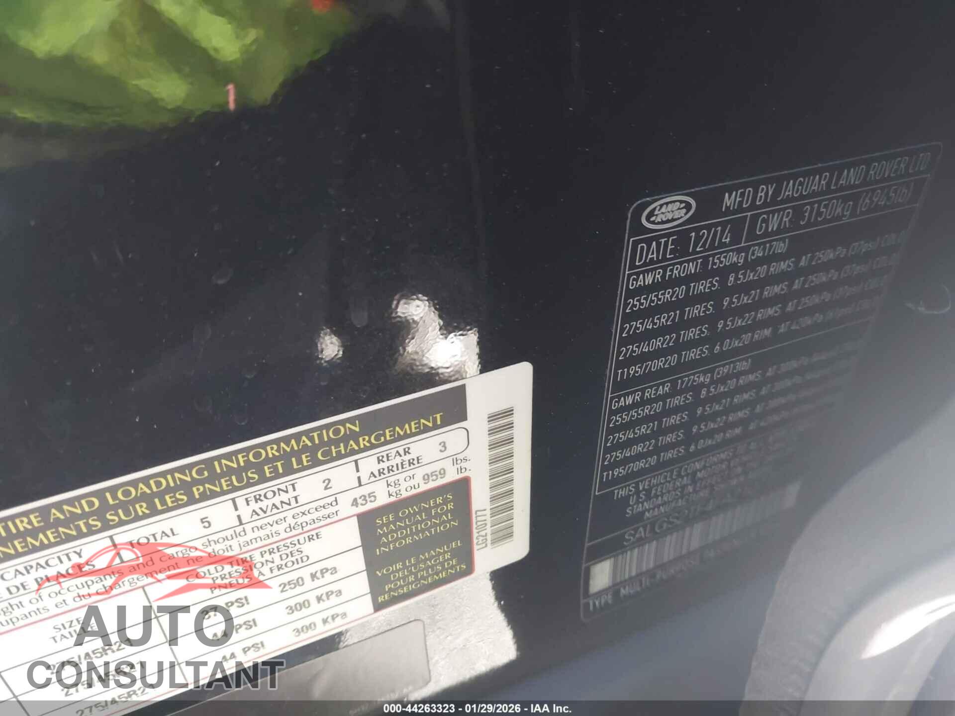 LAND ROVER RANGE ROVER 2015 - SALGS2TF4FA210777