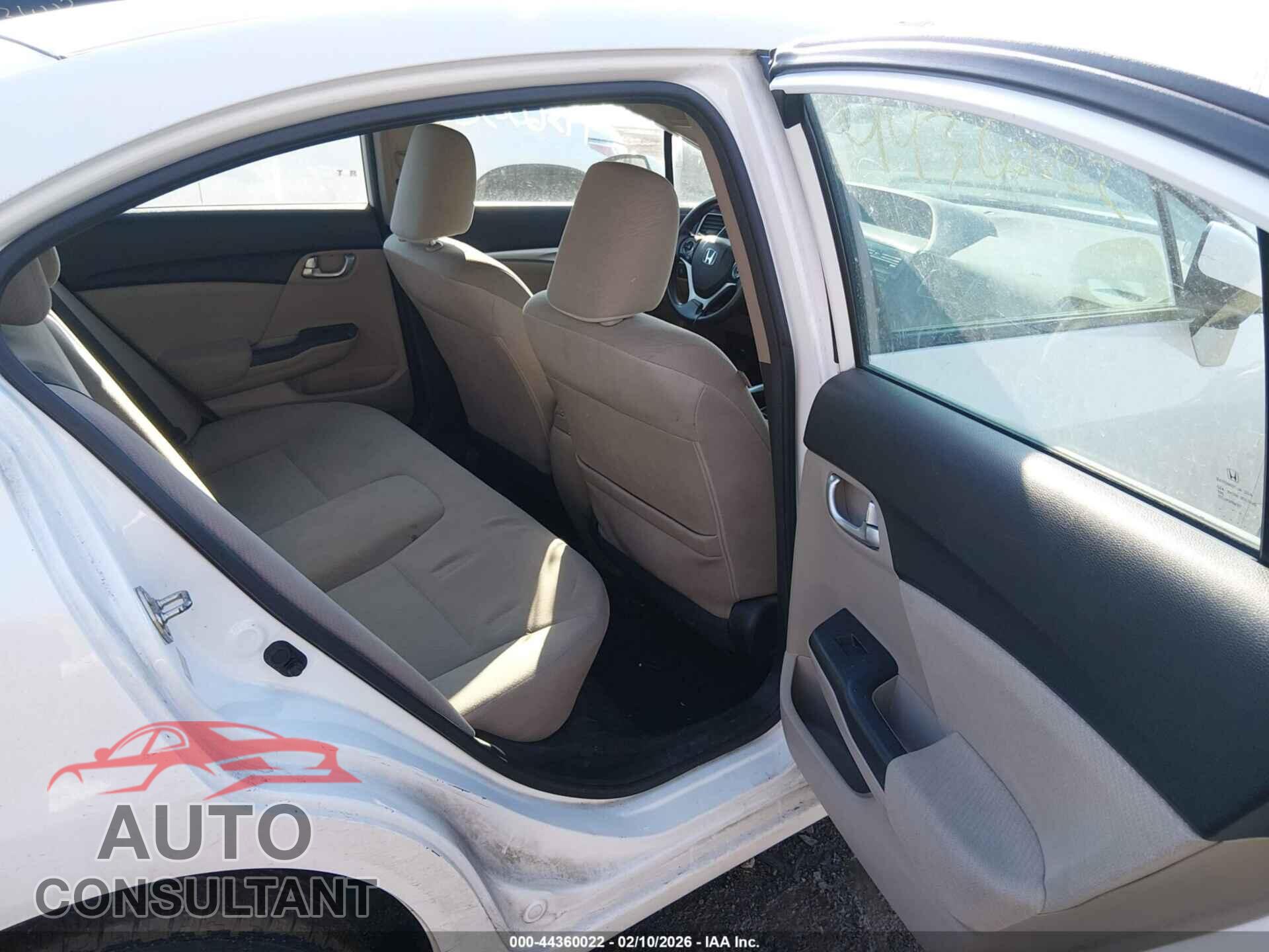 HONDA CIVIC 2013 - 19XFB2F85DE087050