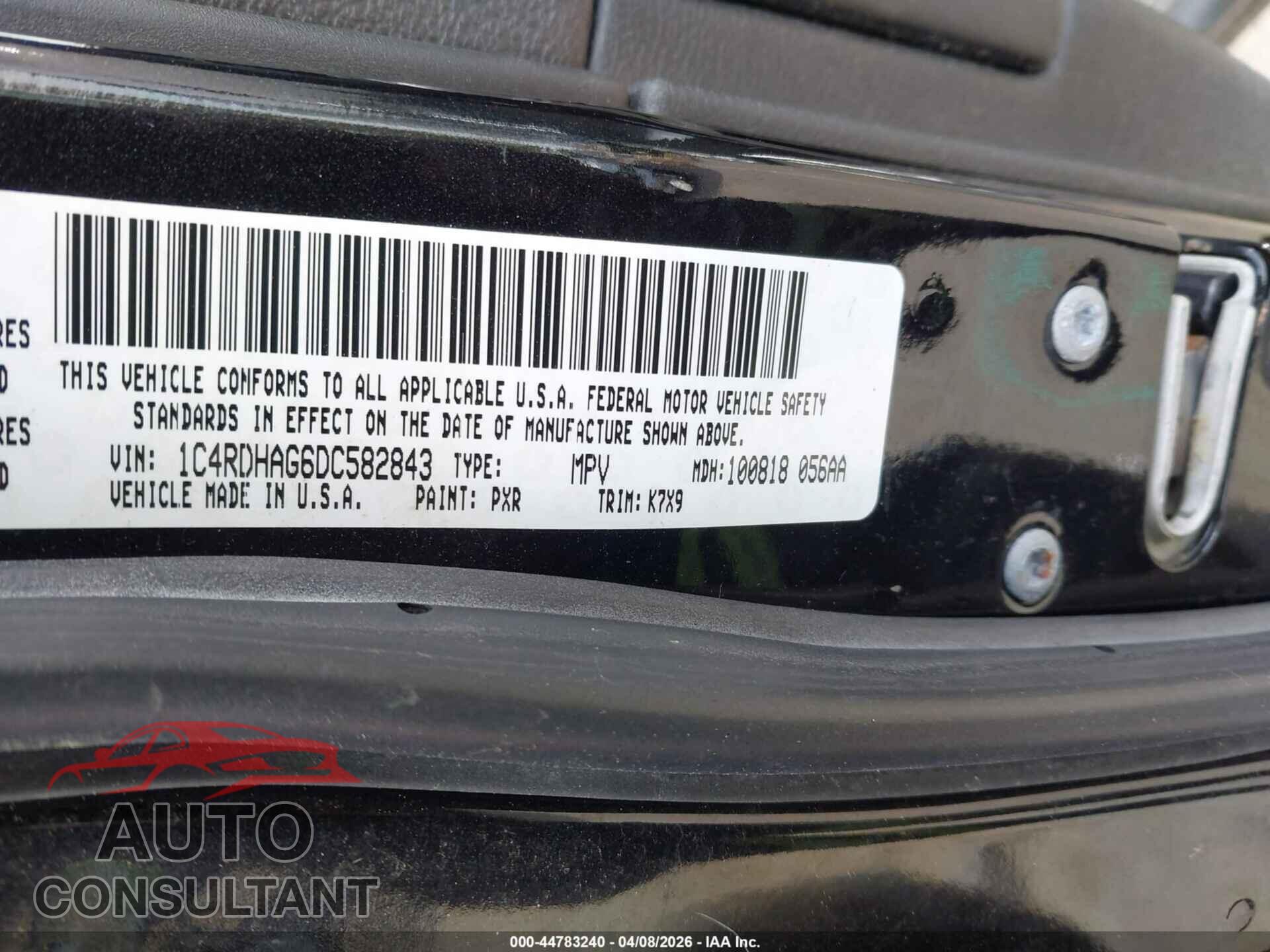 DODGE DURANGO 2013 - 1C4RDHAG6DC582843